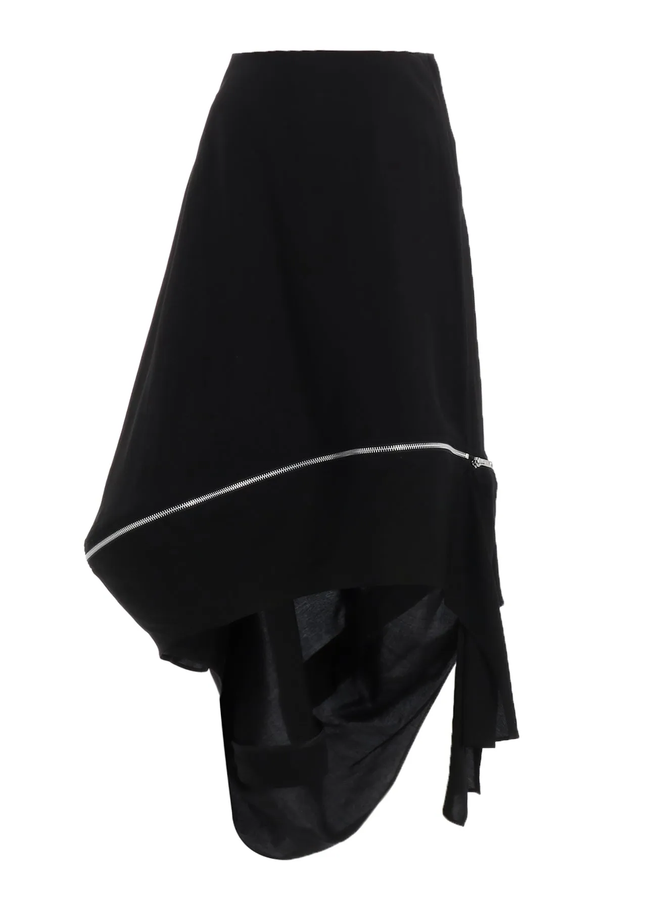 HARD TWIST GABARDINE ZIP PANELED SKIRT sold by Yohji Yamamoto product image thumbnail 2