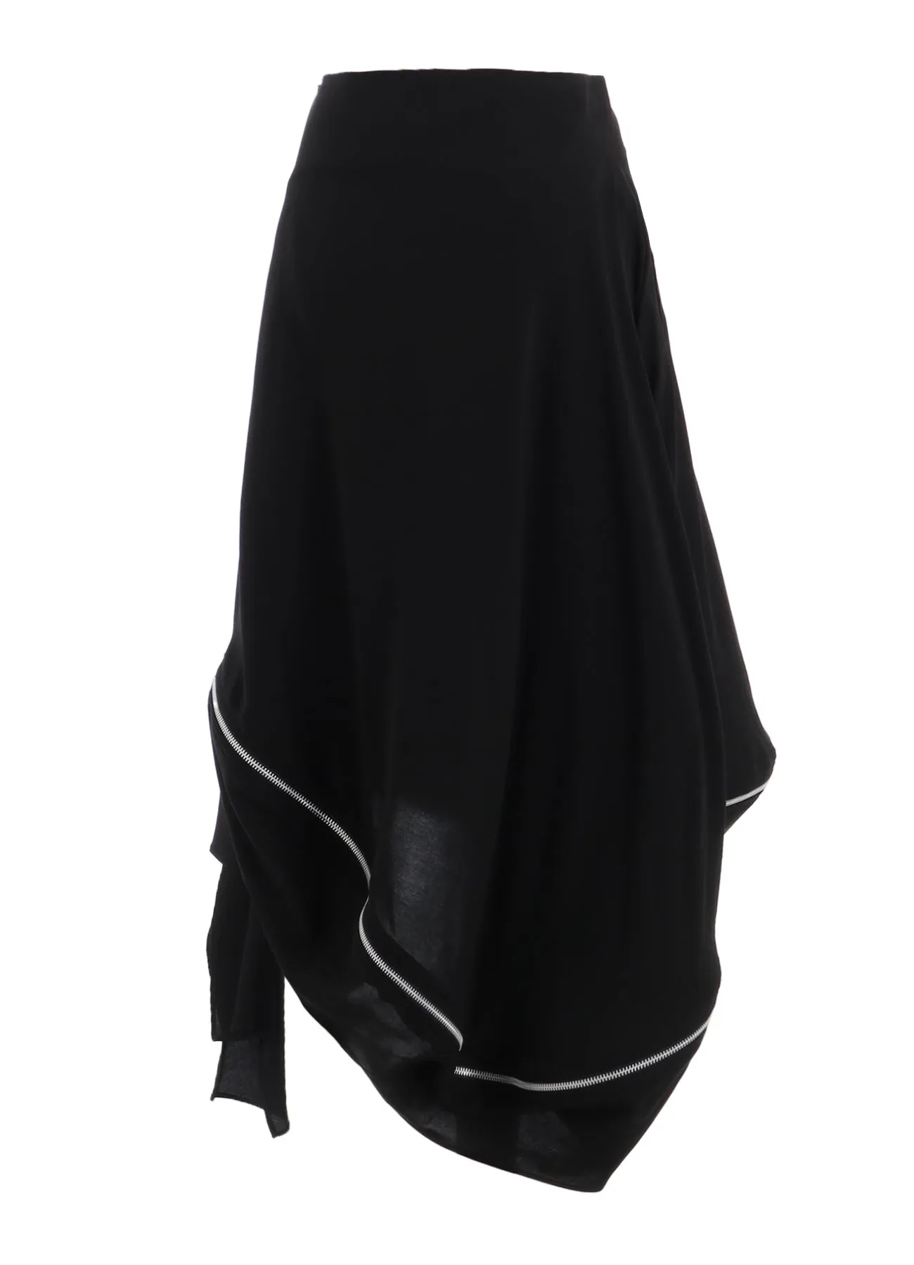 HARD TWIST GABARDINE ZIP PANELED SKIRT sold by Yohji Yamamoto product image thumbnail 3