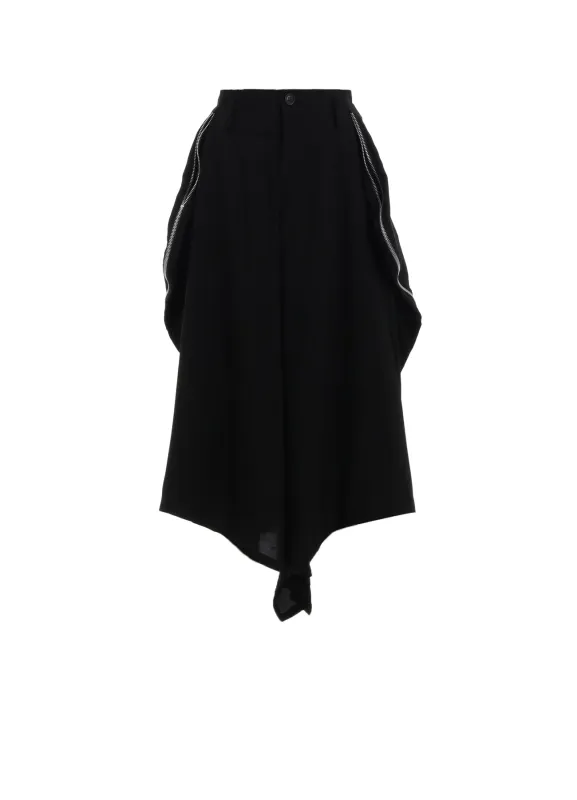 HARD TWIST GABARDINE ZIP PANELED PANTS sold by Yohji Yamamoto