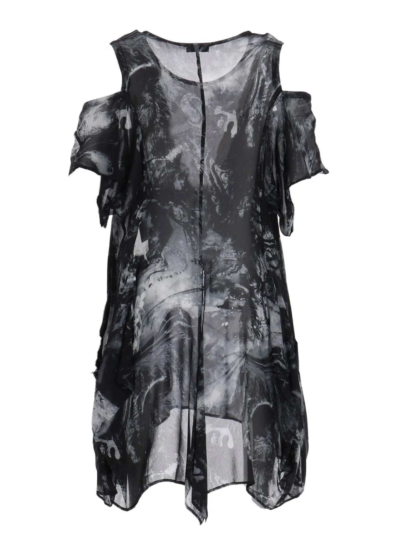 COLLAGE PRINT OPEN SHOULDER BLOUSE sold by Yohji Yamamoto product image thumbnail 3