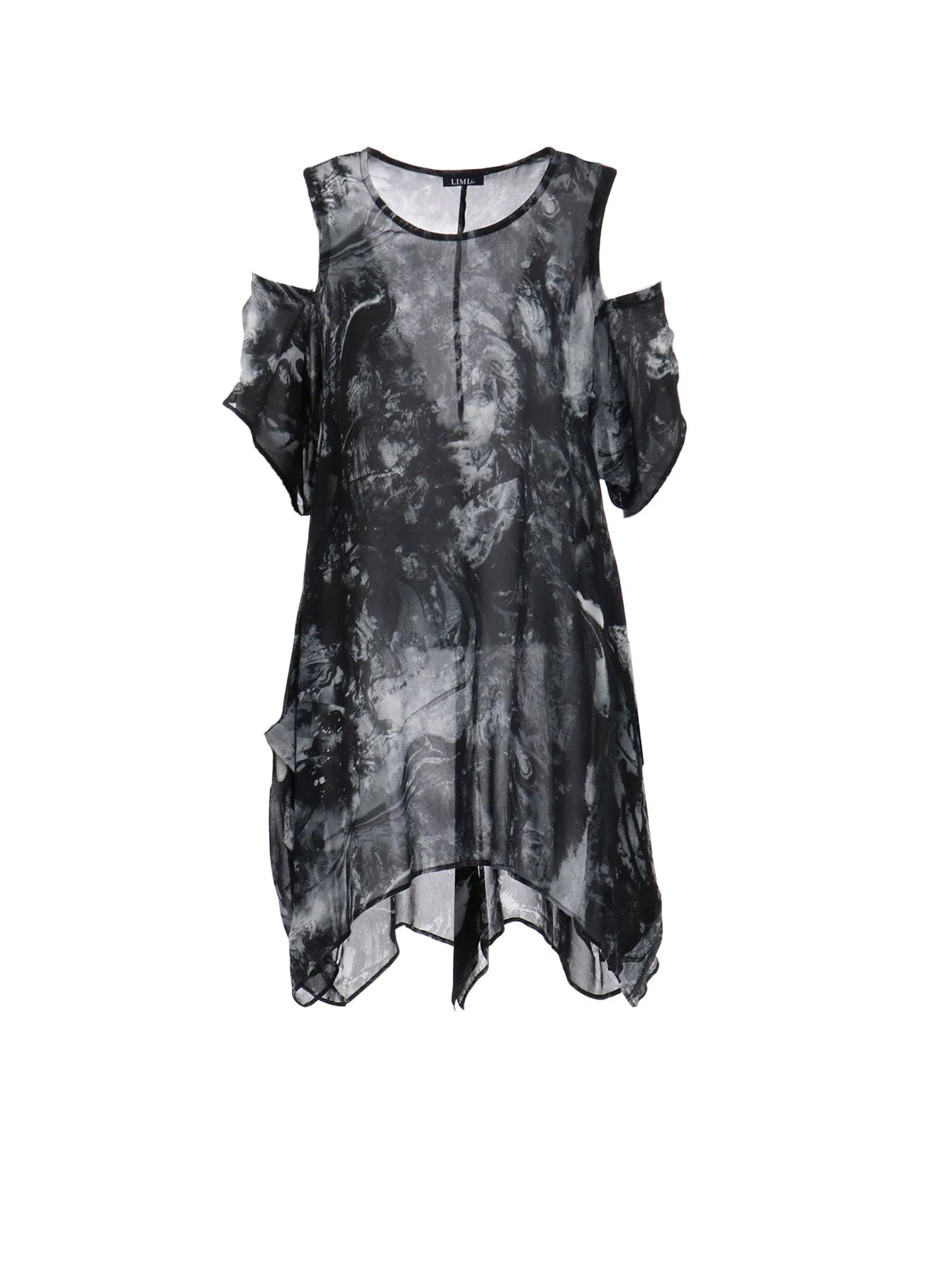 COLLAGE PRINT OPEN SHOULDER BLOUSE sold by Yohji Yamamoto