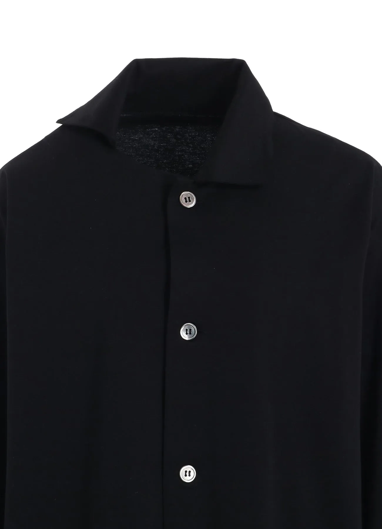 60/1 COTTON SMOOTH ASYMMETRIC COLLAR LONG SHIRT sold by Yohji Yamamoto product image thumbnail 5