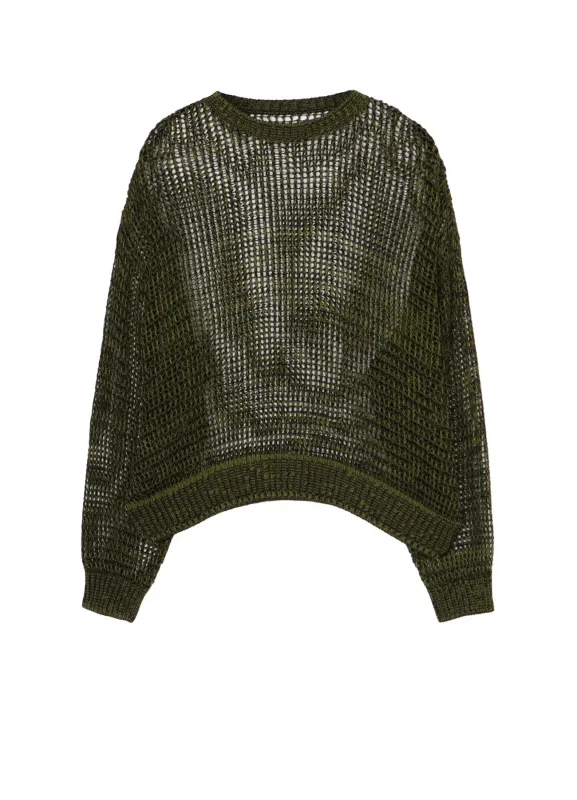 CODE YARN MESH CREW NECK KNIT sold by Yohji Yamamoto