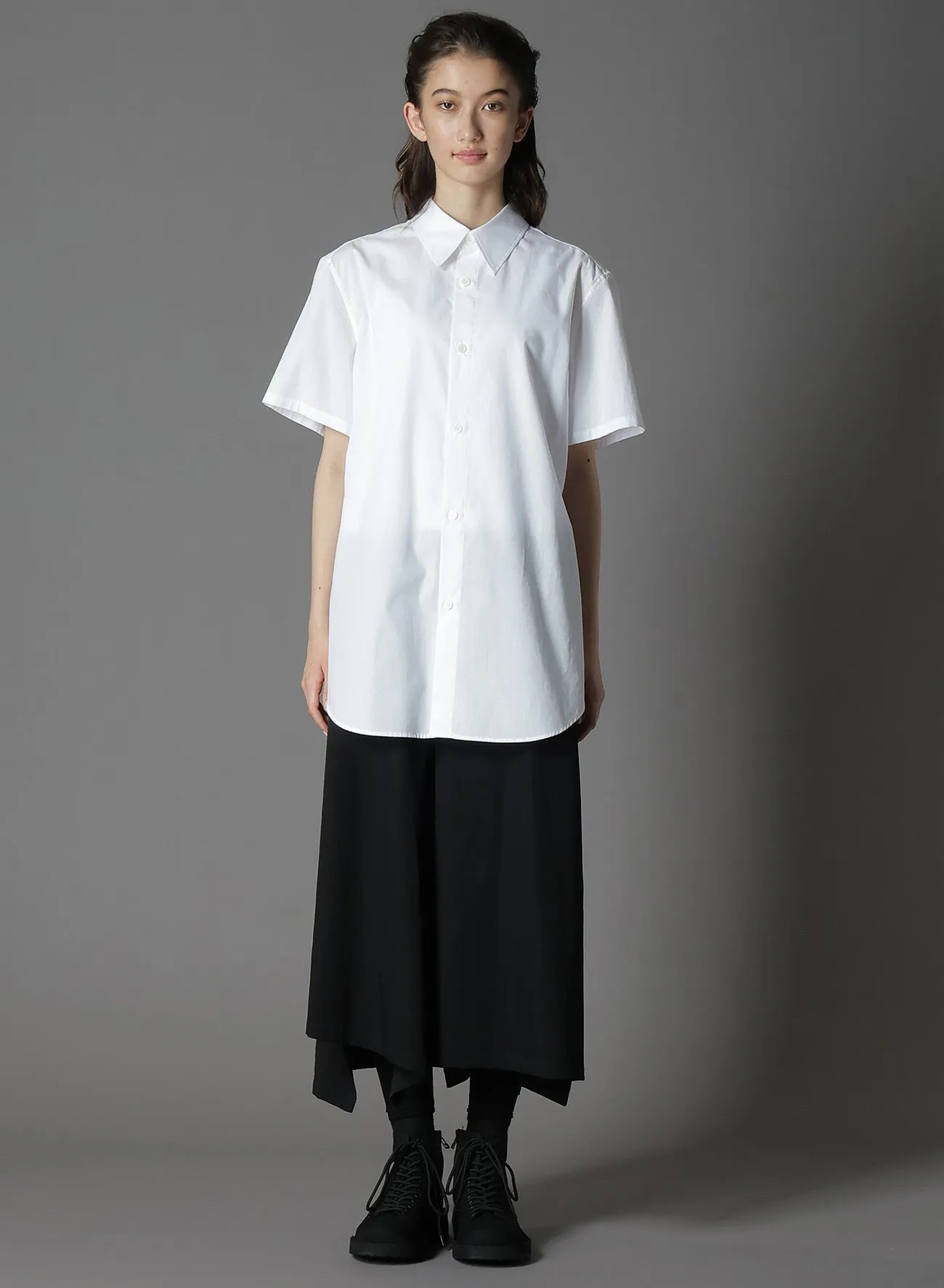 COTTON BROAD SHORT-SLEEVED SHIRT sold by Yohji Yamamoto product image thumbnail 3