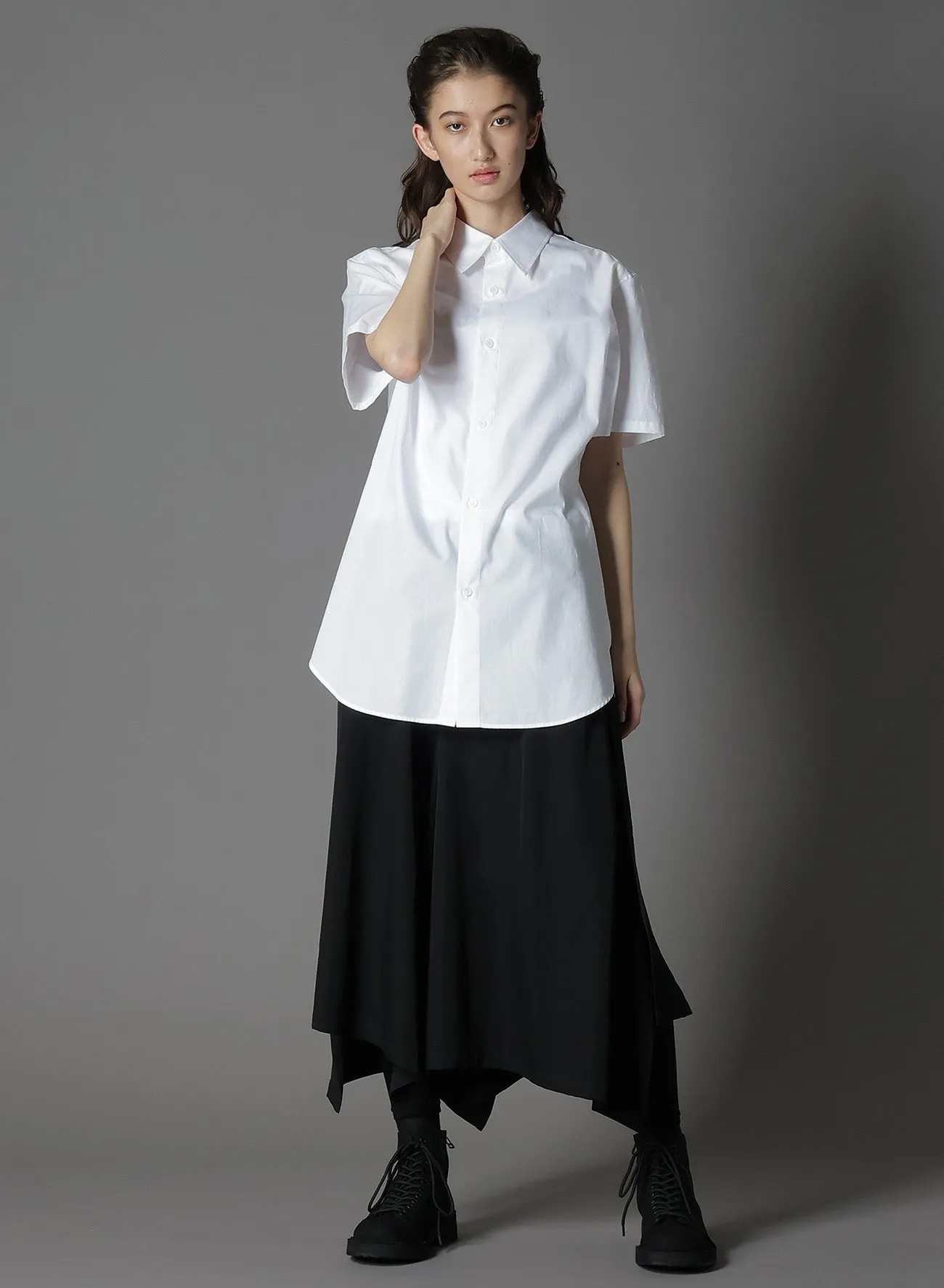 COTTON BROAD SHORT-SLEEVED SHIRT sold by Yohji Yamamoto product image thumbnail 2