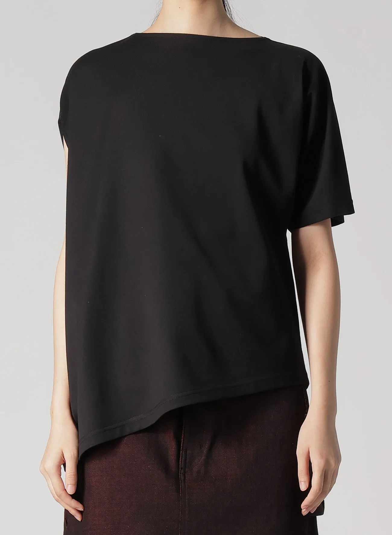 ULTIMA PLAIN STITCH HALF SLEEVE ARRANGED T sold by Yohji Yamamoto product image thumbnail 4