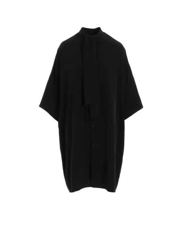 TA/PE SUPER VIYON TUSSER BOW TIE BIG SHIRT sold by Yohji Yamamoto