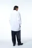 WASHER WOOL GABARDINE CUT-OUT STRIPED PANTS sold by Yohji Yamamoto