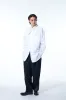 WASHER WOOL GABARDINE CUT-OUT STRIPED PANTS sold by Yohji Yamamoto