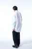 WASHER WOOL GABARDINE CUT-OUT STRIPED PANTS sold by Yohji Yamamoto