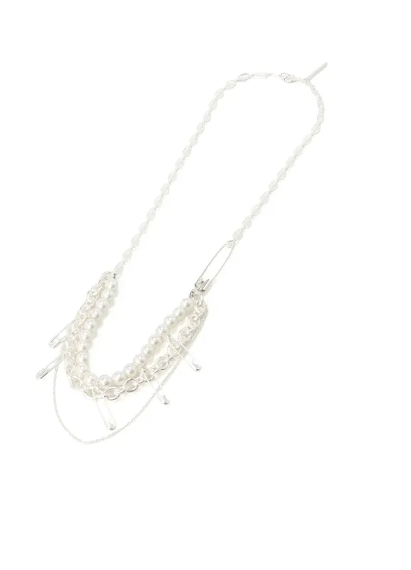 SAFETY PINS IMITATION PEARL NECKLACE sold by Yohji Yamamoto