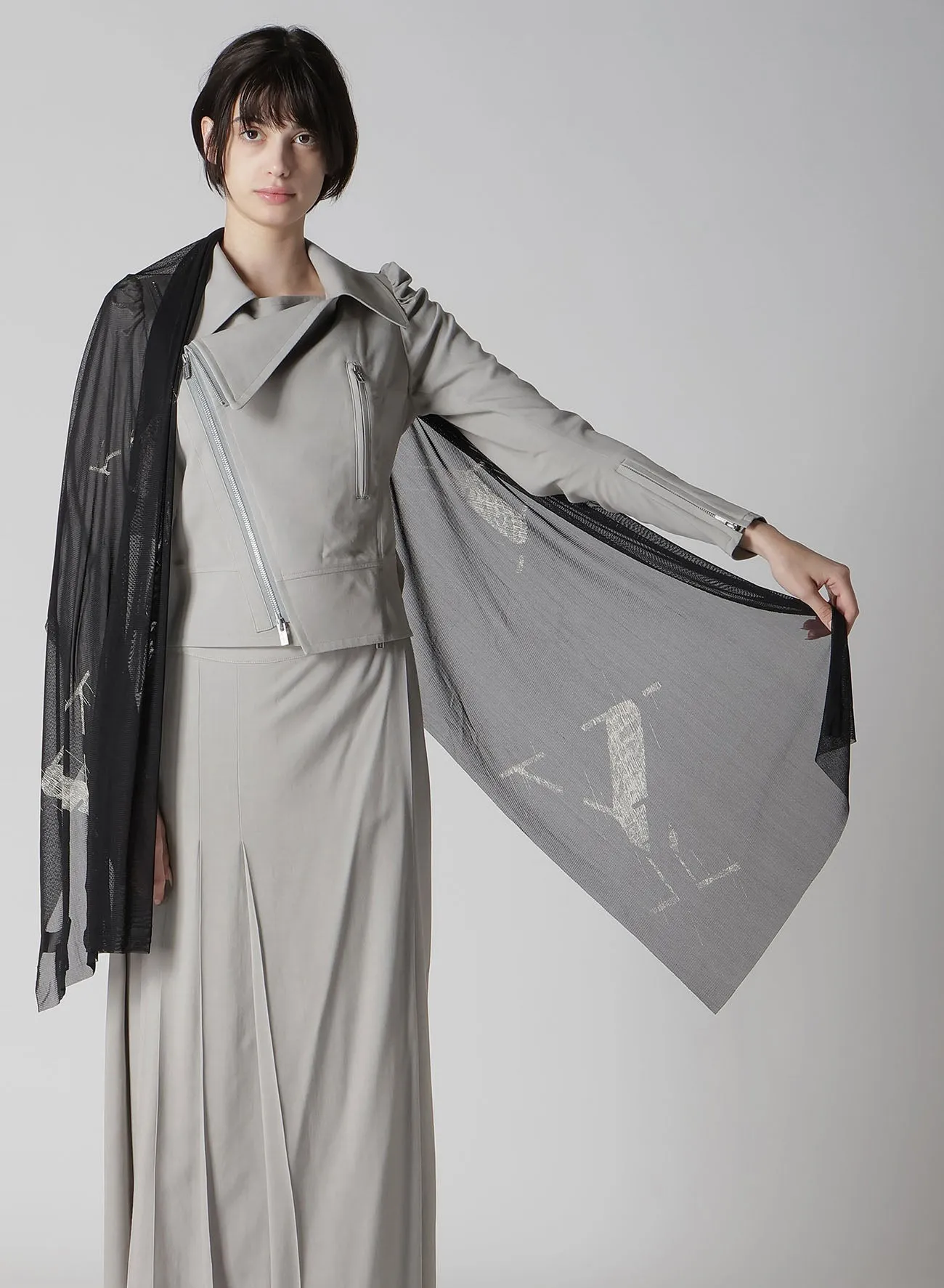 SILK TULLE DISCHARGE PRINT B Y5PCS SCARF sold by Yohji Yamamoto product image thumbnail 2