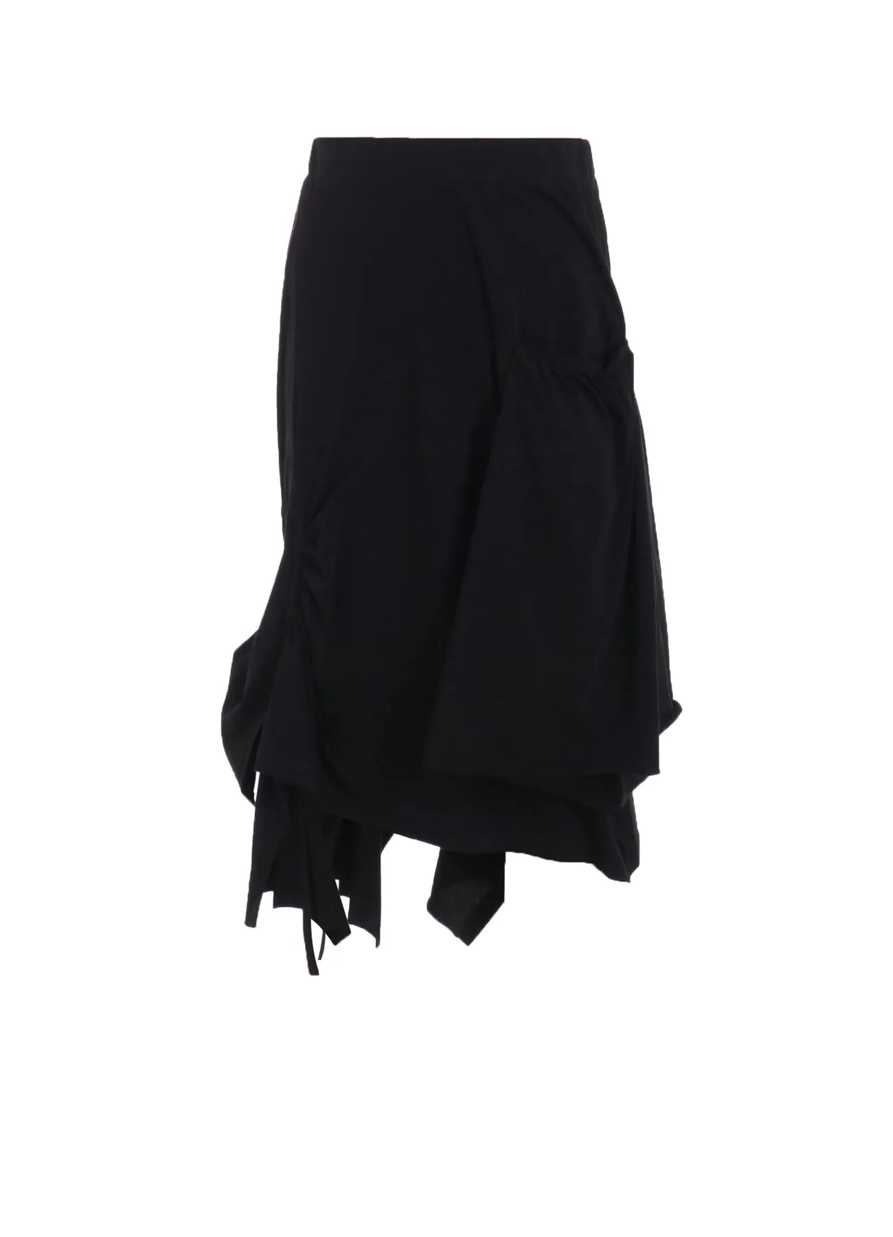 56/-COMPACT SINGLE JERSEY GATHERED SKIRT sold by Yohji Yamamoto