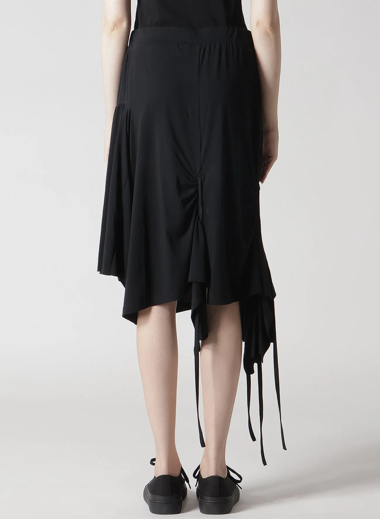 56/-COMPACT SINGLE JERSEY GATHERED SKIRT sold by Yohji Yamamoto product image thumbnail 5
