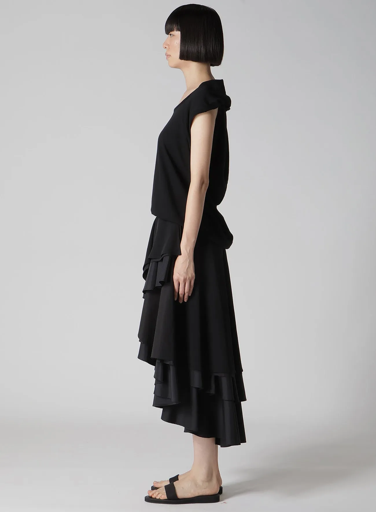 HIGH TWISTED MILANO RIB DRAPED SLEEVELESS T sold by Yohji Yamamoto product image thumbnail 4