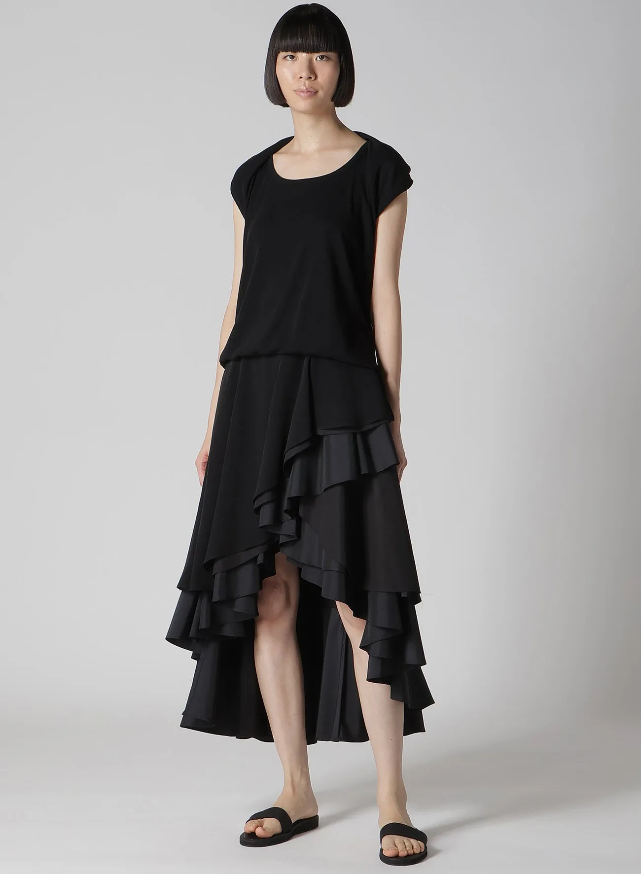 HIGH TWISTED MILANO RIB DRAPED SLEEVELESS T sold by Yohji Yamamoto product image thumbnail 3