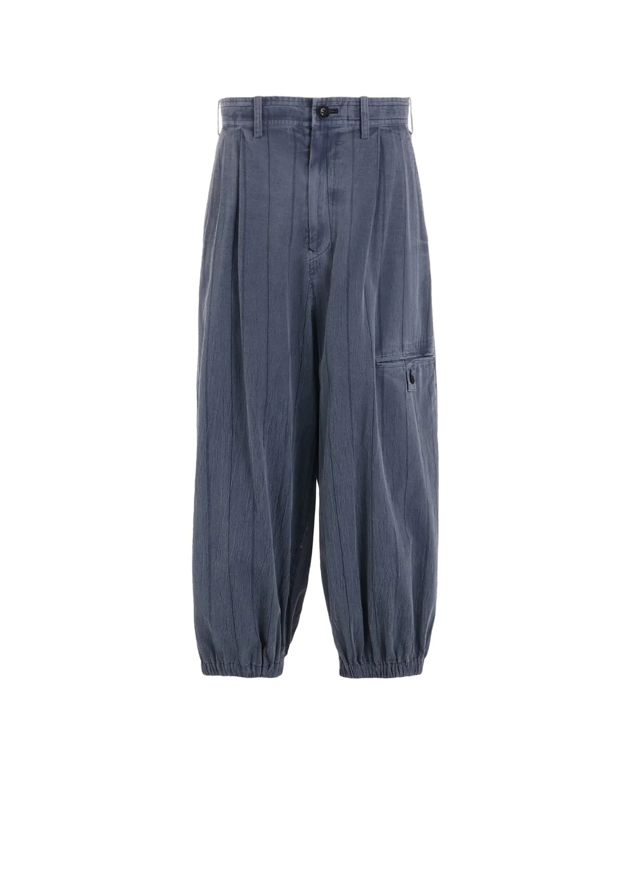 WASHER STRIPE ELASTIC HEM PANTS sold by Yohji Yamamoto