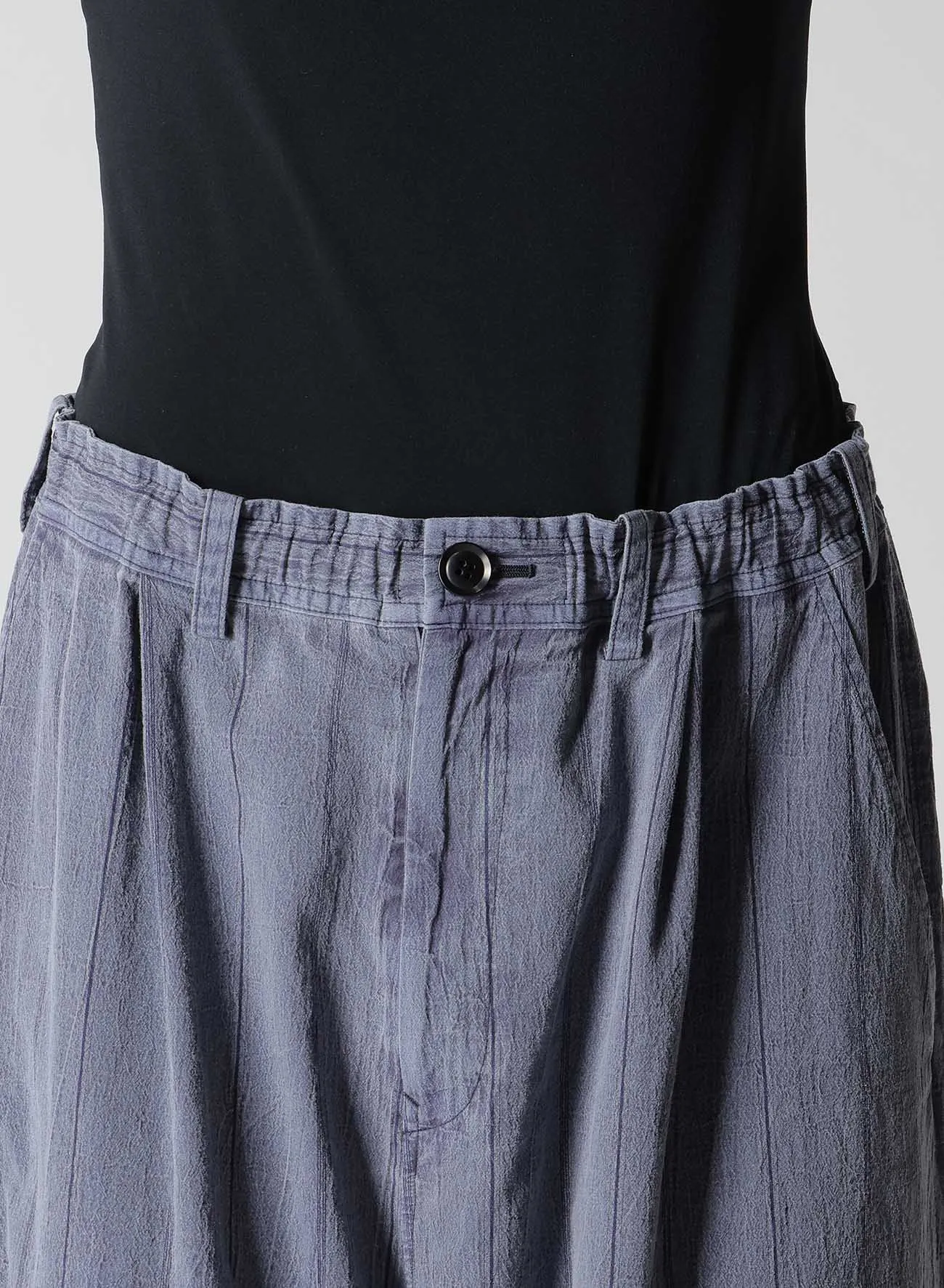 WASHER STRIPE ELASTIC HEM PANTS sold by Yohji Yamamoto product image thumbnail 5