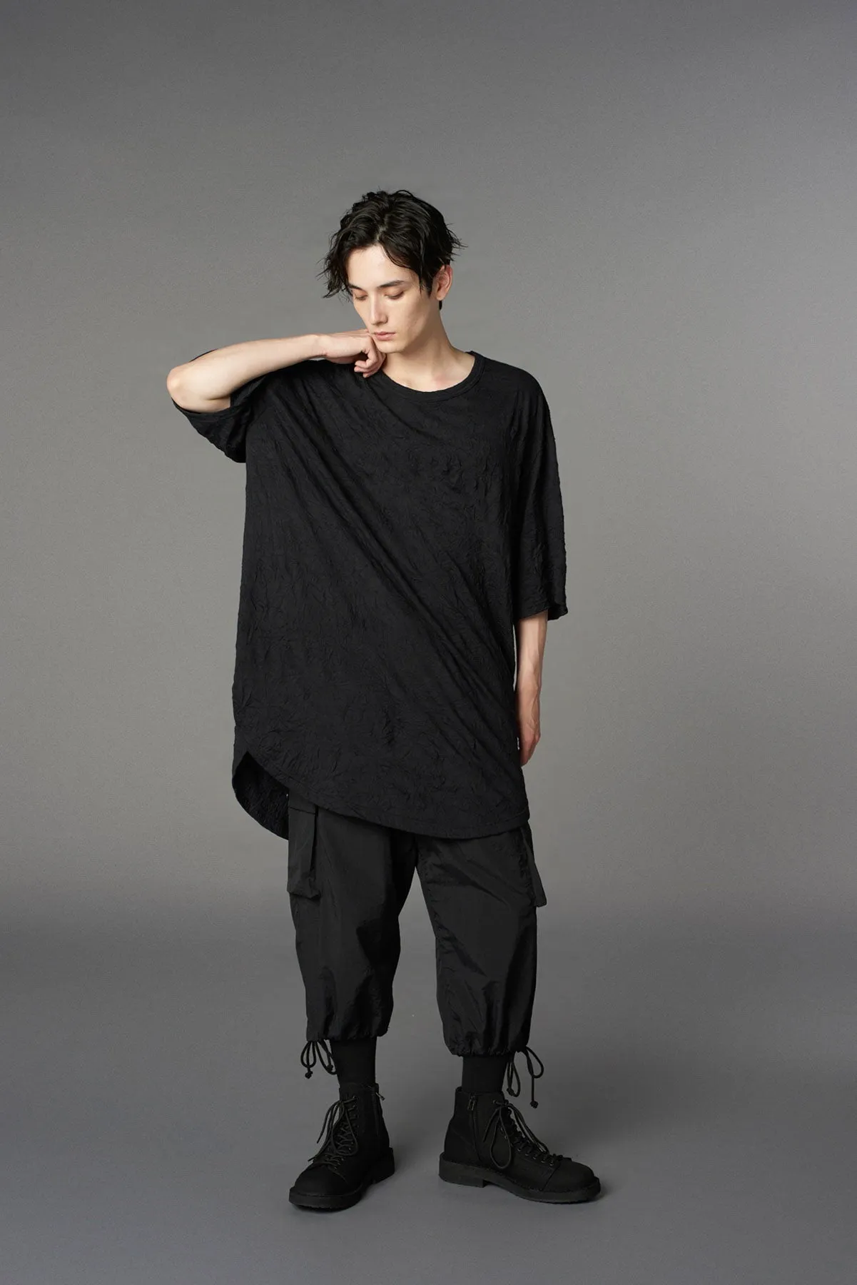CATCH WASHER HEM ROUND JUMBO SHORT SLEEVES T-SHIRT sold by Yohji Yamamoto product image thumbnail 2