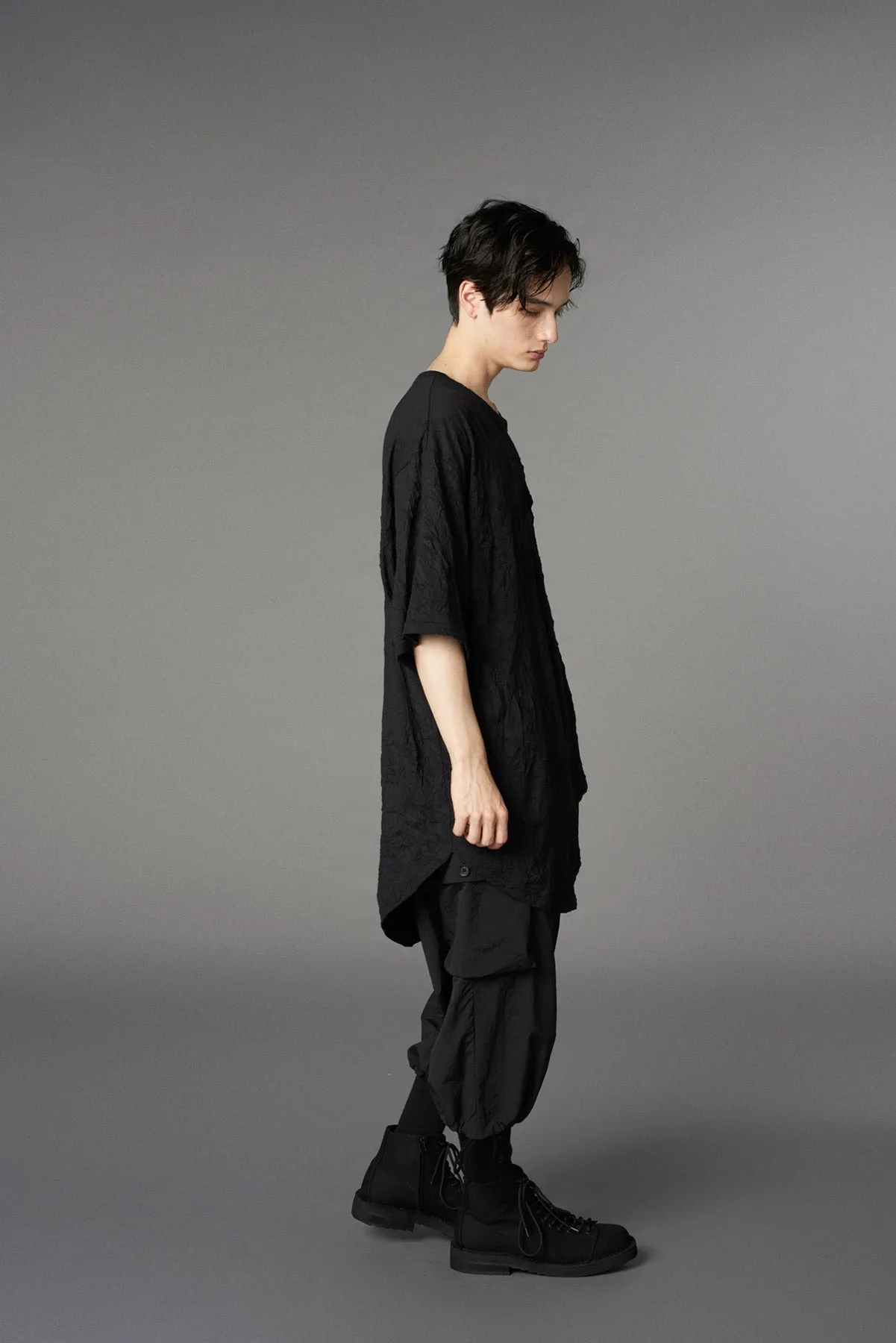 CATCH WASHER HEM ROUND JUMBO SHORT SLEEVES T-SHIRT sold by Yohji Yamamoto product image thumbnail 5