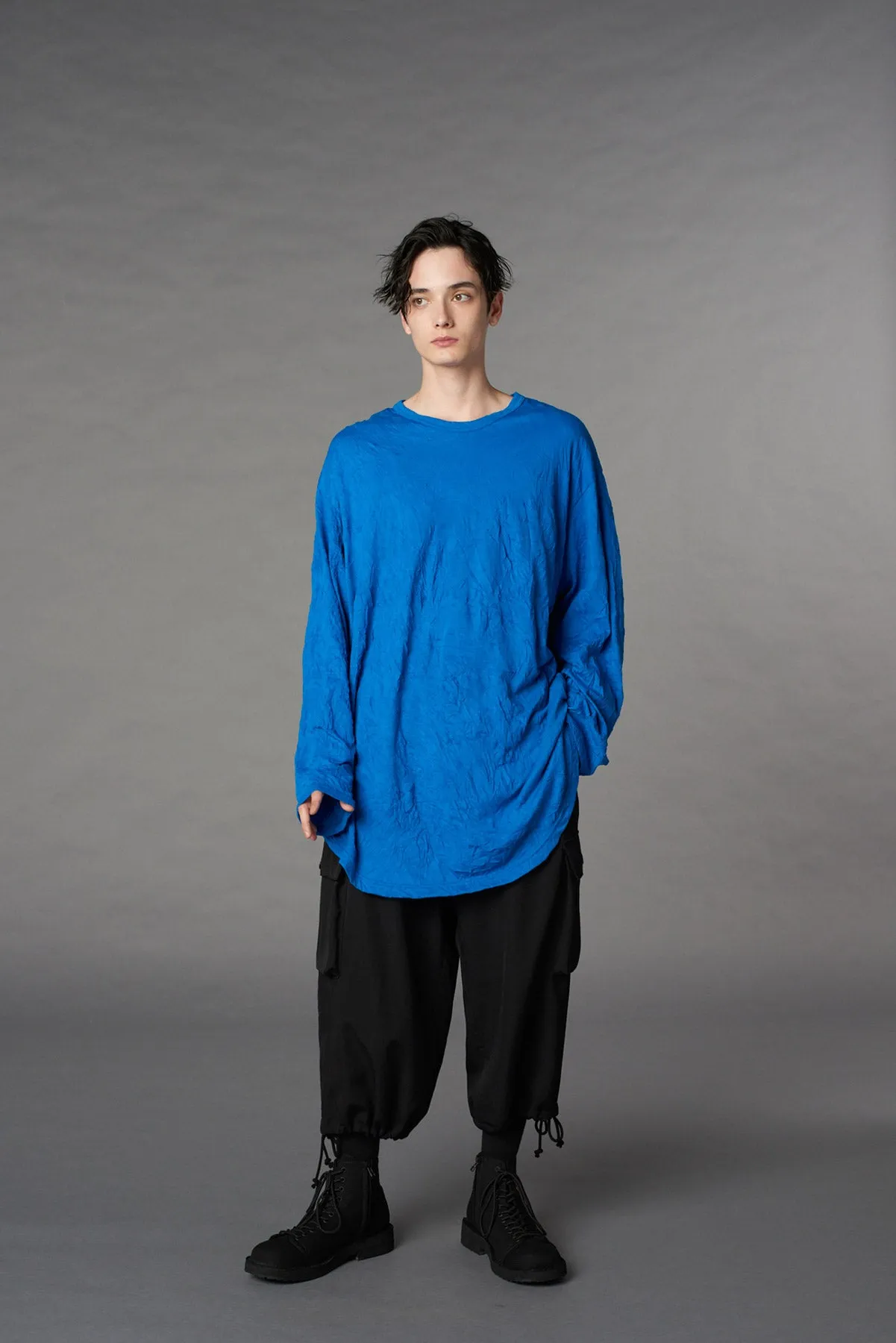 CATCH WASHER HEM ROUND JUMBO LONG SLEEVES T-SHIRT sold by Yohji Yamamoto product image thumbnail 2