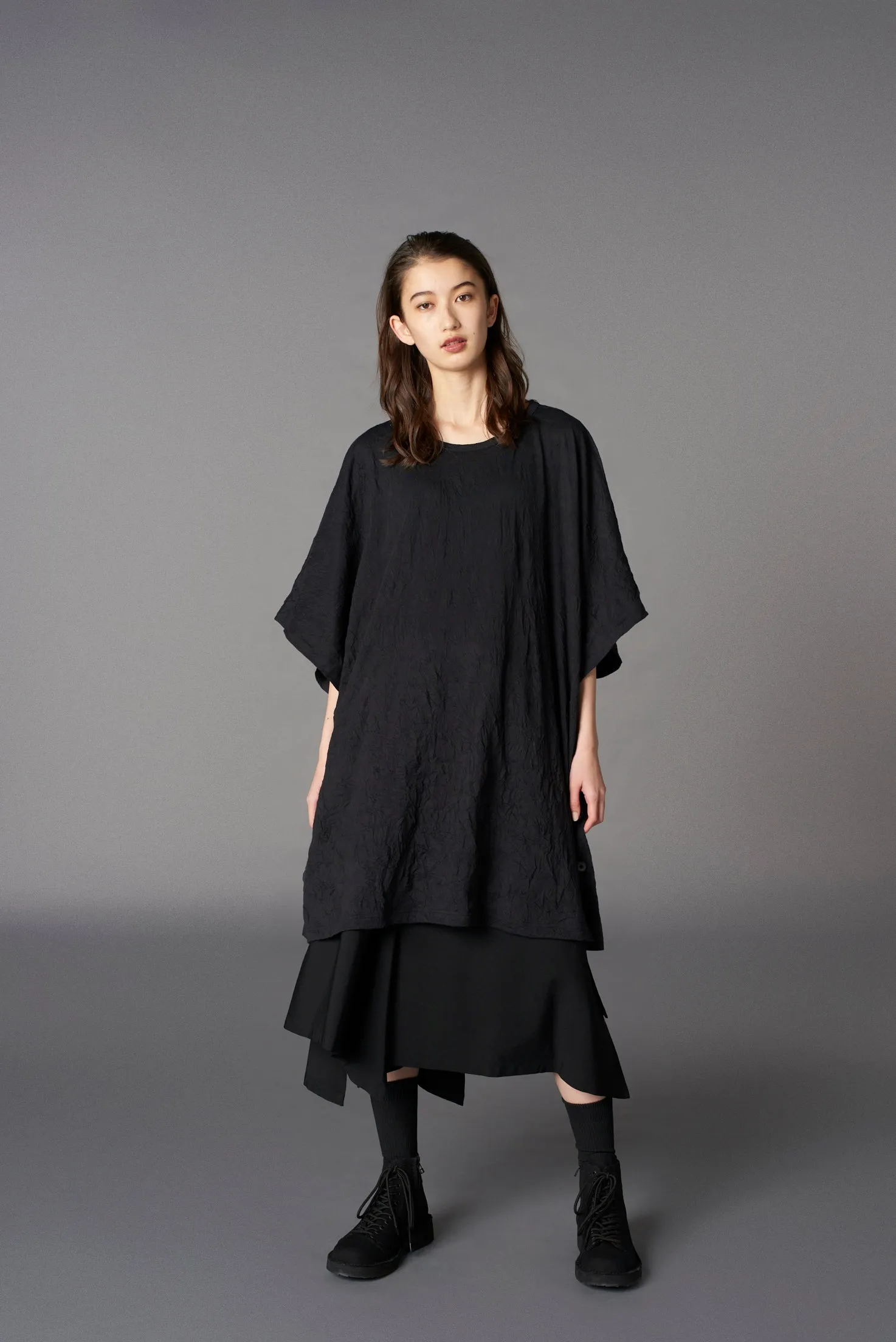 CATCH WASHER BIG T WITH SIDE BUTTONS T-SHIRT sold by Yohji Yamamoto product image thumbnail 2