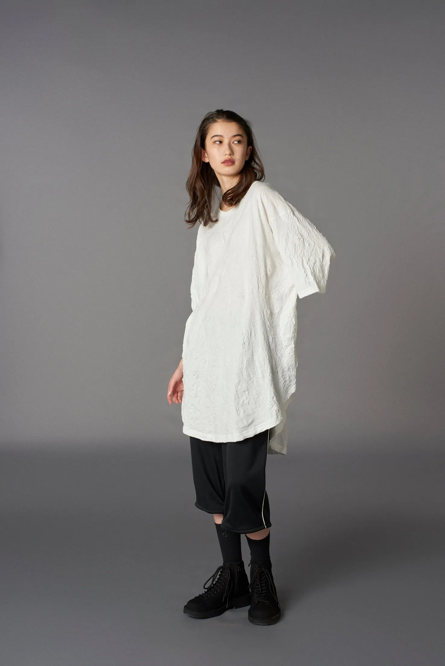 CATCH WASHER HEM ROUND JUMBO SHORT SLEEVES T-SHIRT sold by Yohji Yamamoto product image thumbnail 3