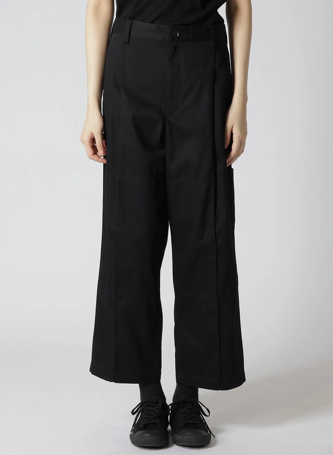 COTTON KATSURAGI SIDE STRIPE PAINTER PANTS sold by Yohji Yamamoto product image thumbnail 3