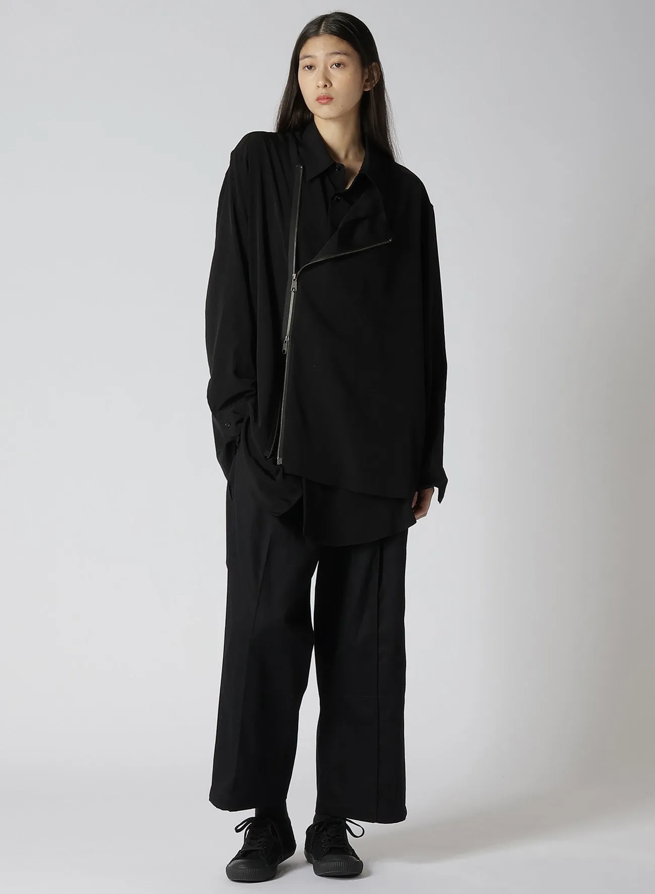 COTTON KATSURAGI SIDE STRIPE PAINTER PANTS sold by Yohji Yamamoto product image thumbnail 2