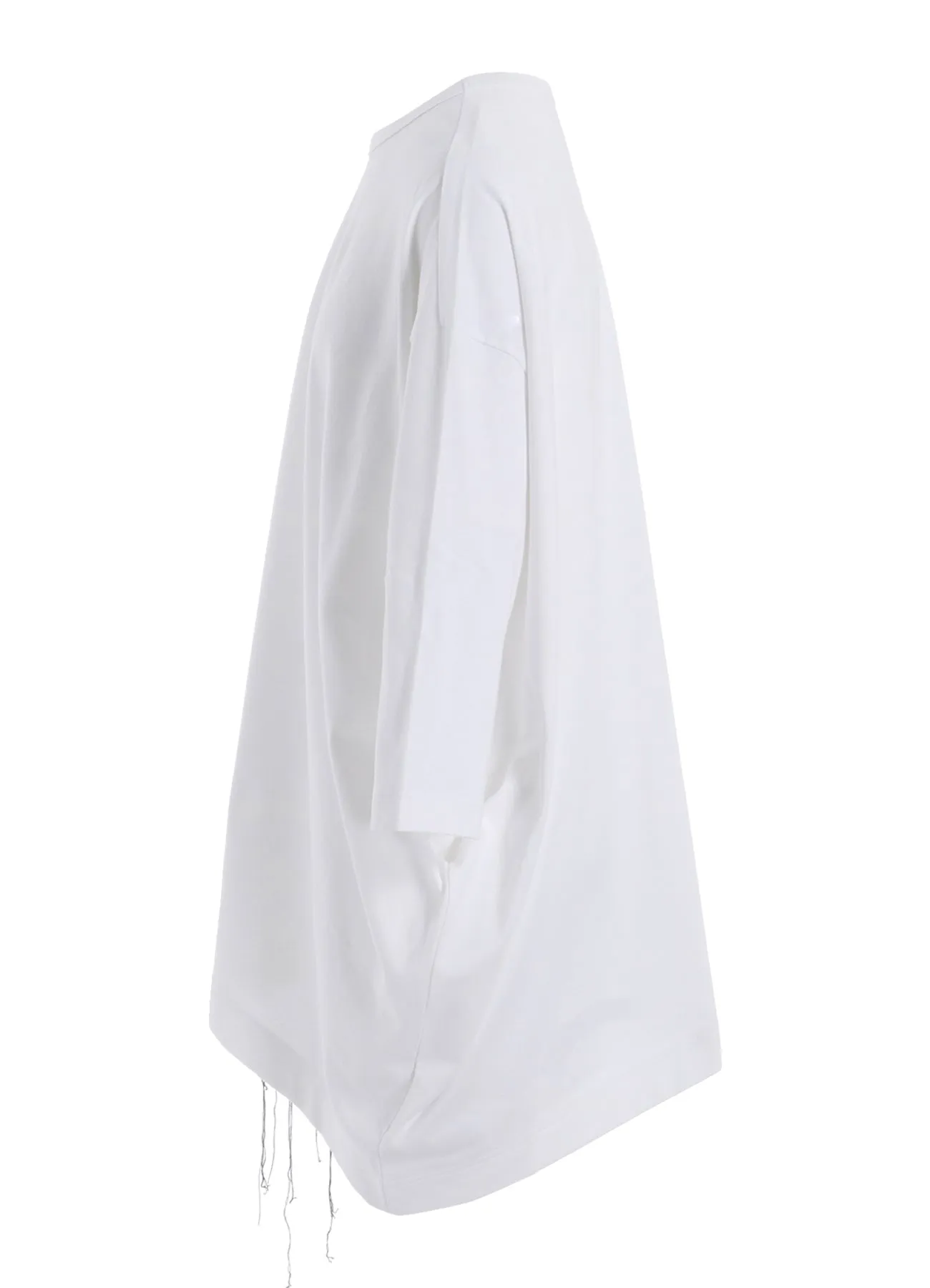 COTTON JERSEY Y'S LOGO STITCH ASYMMETERIC DRAPE T sold by Yohji Yamamoto product image thumbnail 3