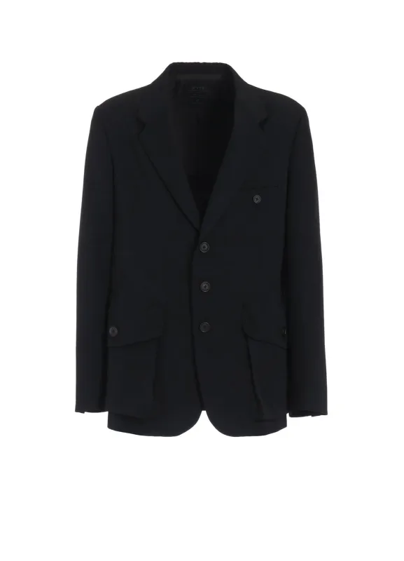 WASHER WOOL GABARDINE BIG POCKETS JACKET sold by Yohji Yamamoto