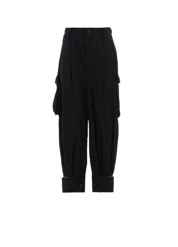 COTTON LAWN GARMENT DYE KHEM CUFFS CARGO PANTS made by Yohji Yamamoto