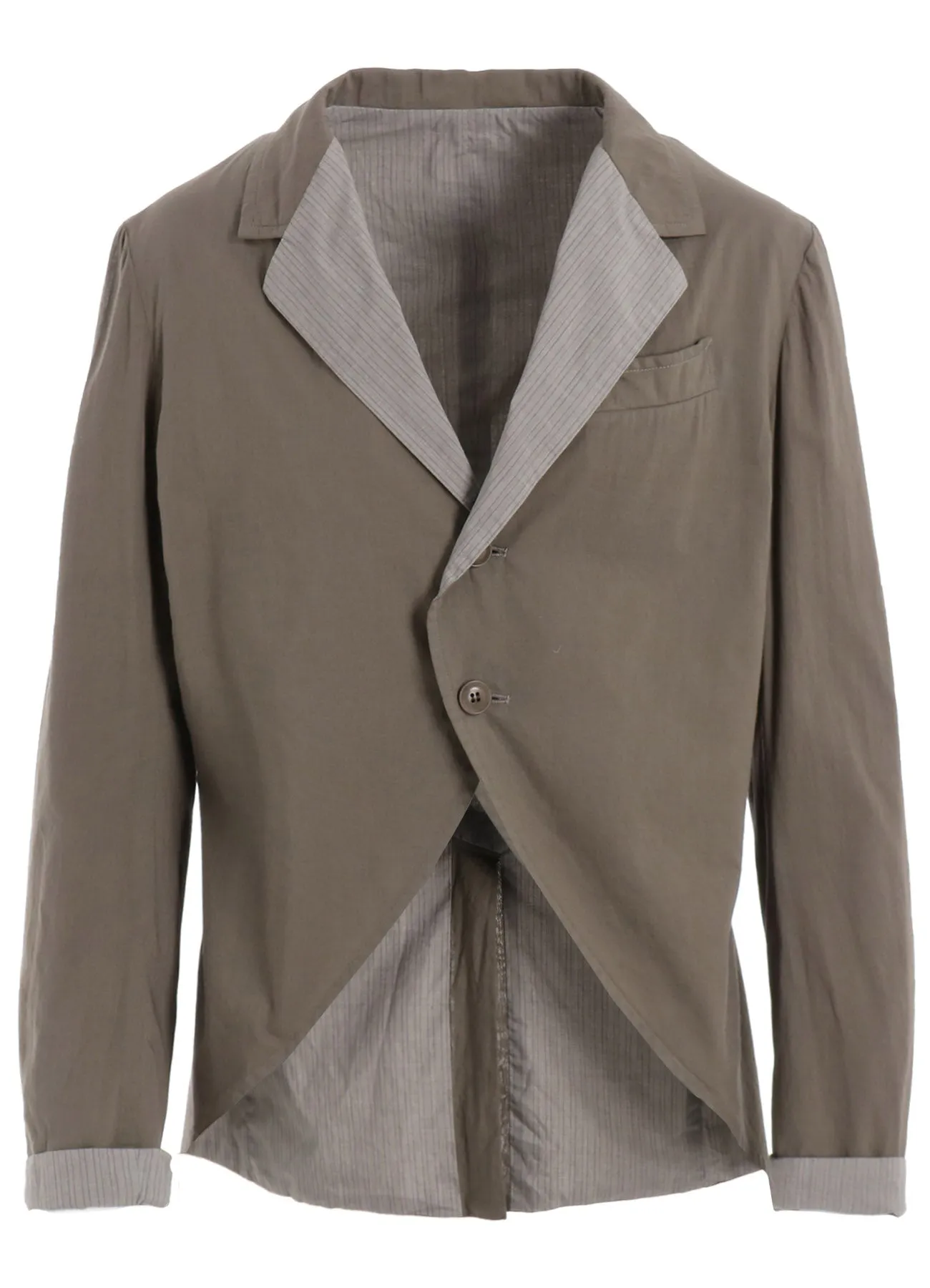 COTTON LAWN GARMENT DYE SWLLOWTAIL JACKET sold by Yohji Yamamoto product image thumbnail 2