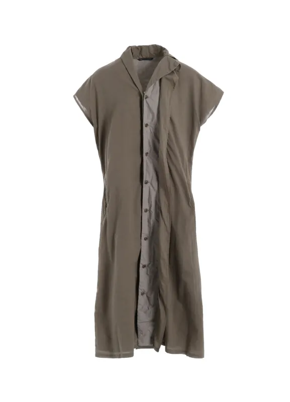 COTTON LAWN GARMENT DYE FRENCH SLEEVE DRESS sold by Yohji Yamamoto
