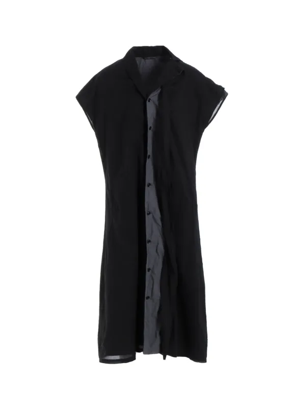 COTTON LAWN GARMENT DYE FRENCH SLEEVE DRESS sold by Yohji Yamamoto