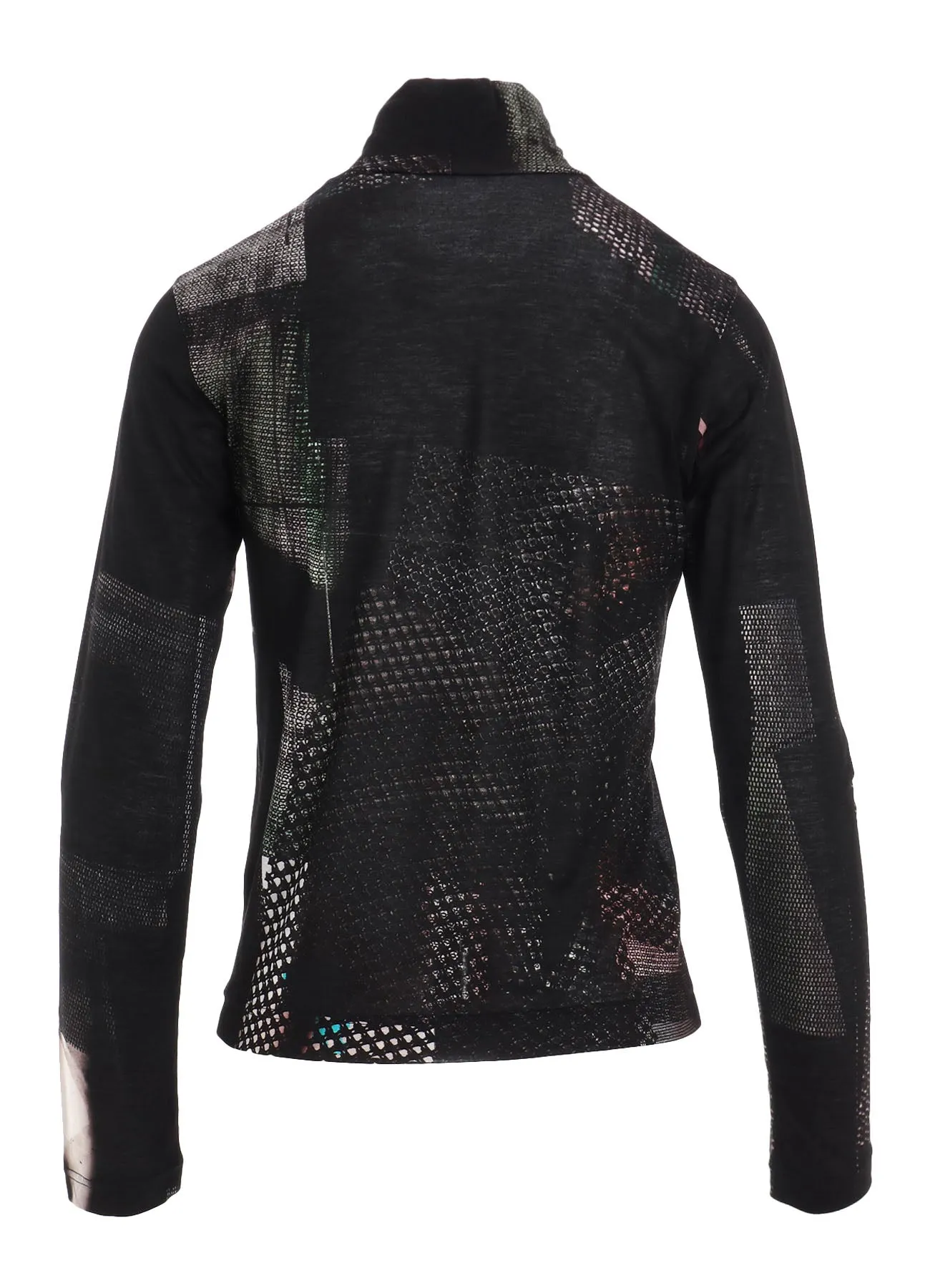 LYOCELL DARK NEON PRINT HIGH NECK LONG SLEEVE T sold by Yohji Yamamoto product image thumbnail 3