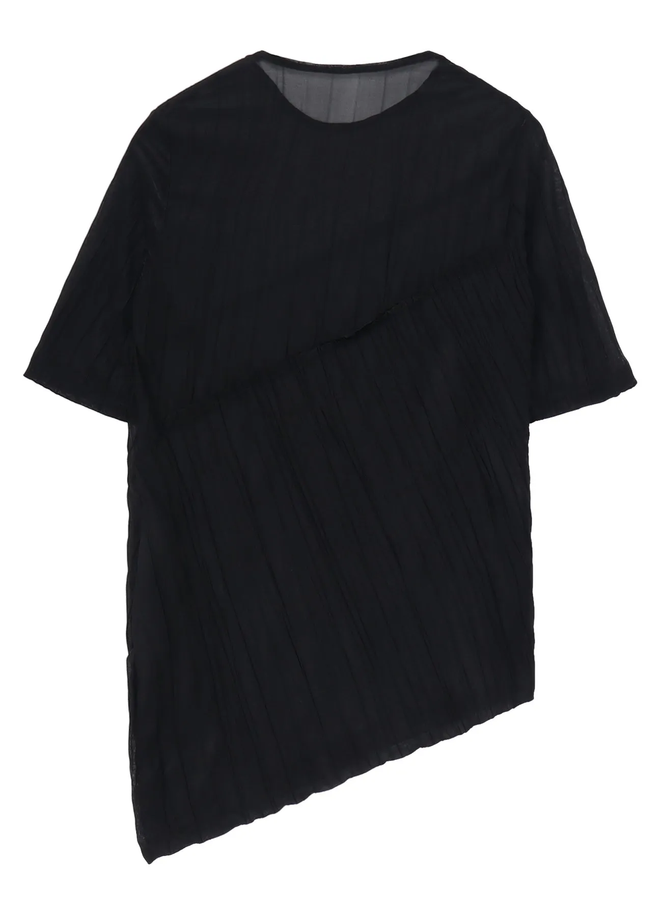 VERTICAL WRINKLE DIAGONAL PANEL T sold by Yohji Yamamoto product image thumbnail 3