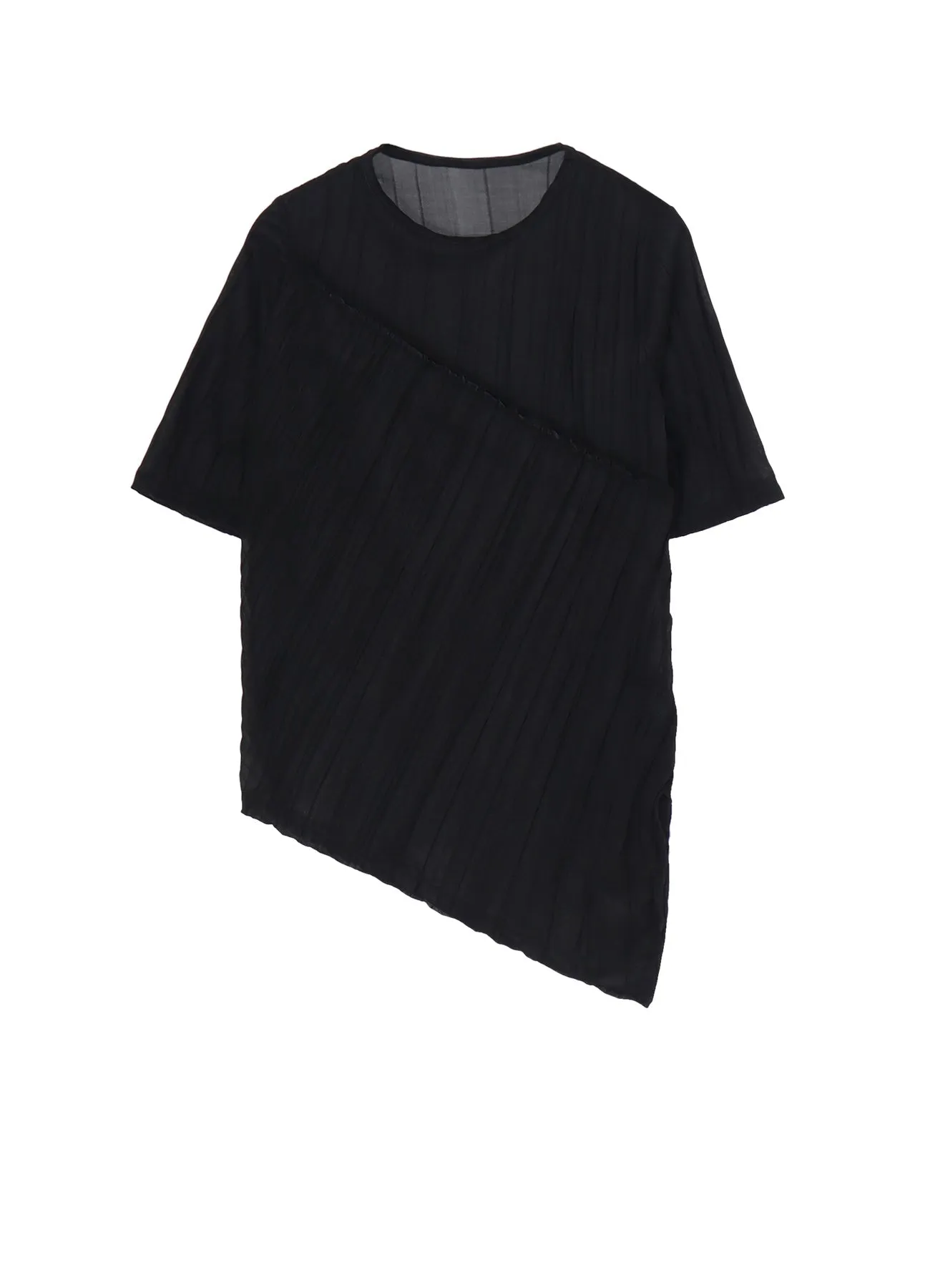 VERTICAL WRINKLE DIAGONAL PANEL T sold by Yohji Yamamoto