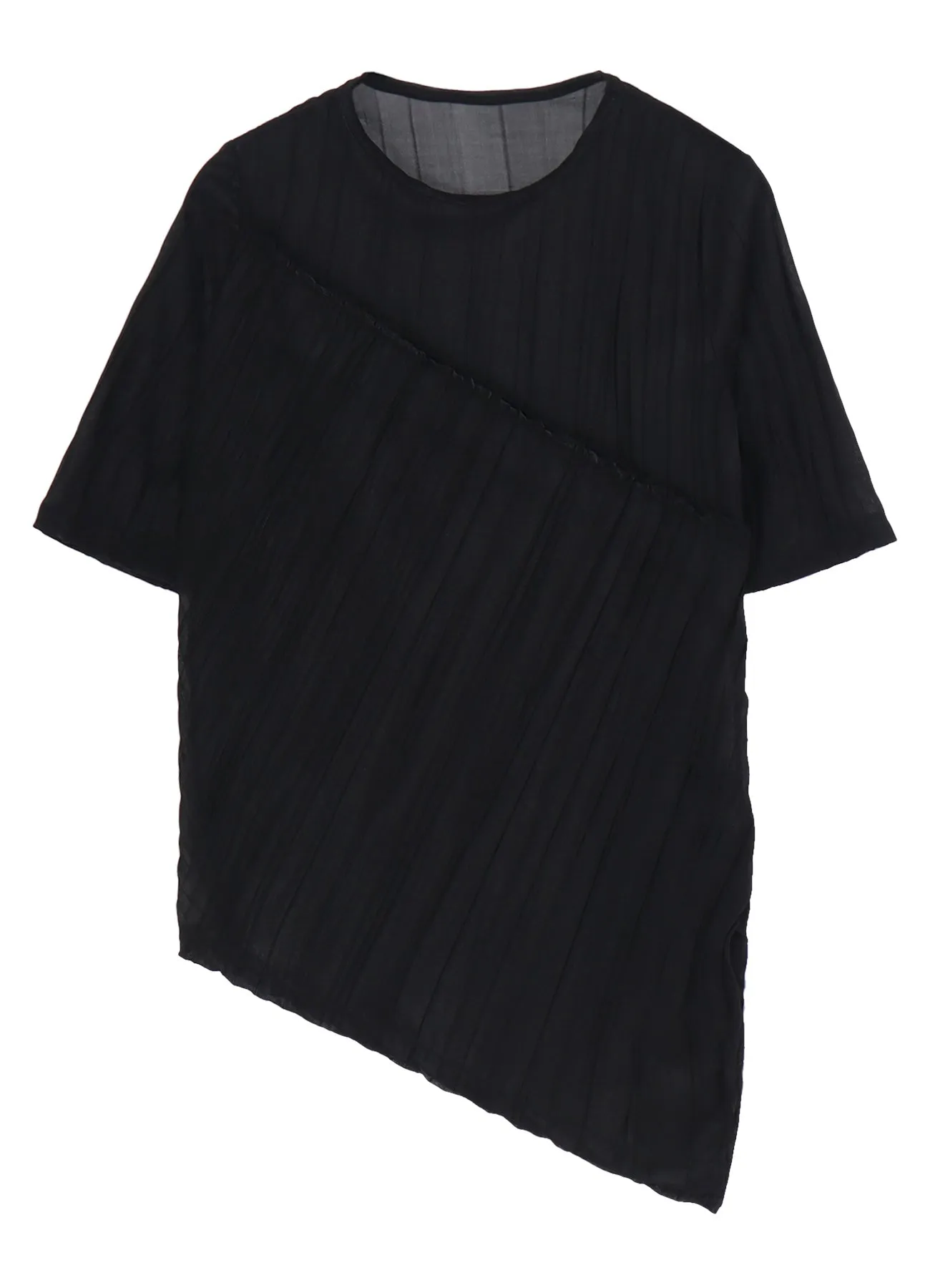 VERTICAL WRINKLE DIAGONAL PANEL T sold by Yohji Yamamoto product image thumbnail 2