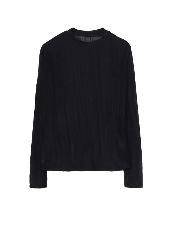 VERTICAL WRINKLE HIGH NECK LONG SLEEVE T sold by Yohji Yamamoto