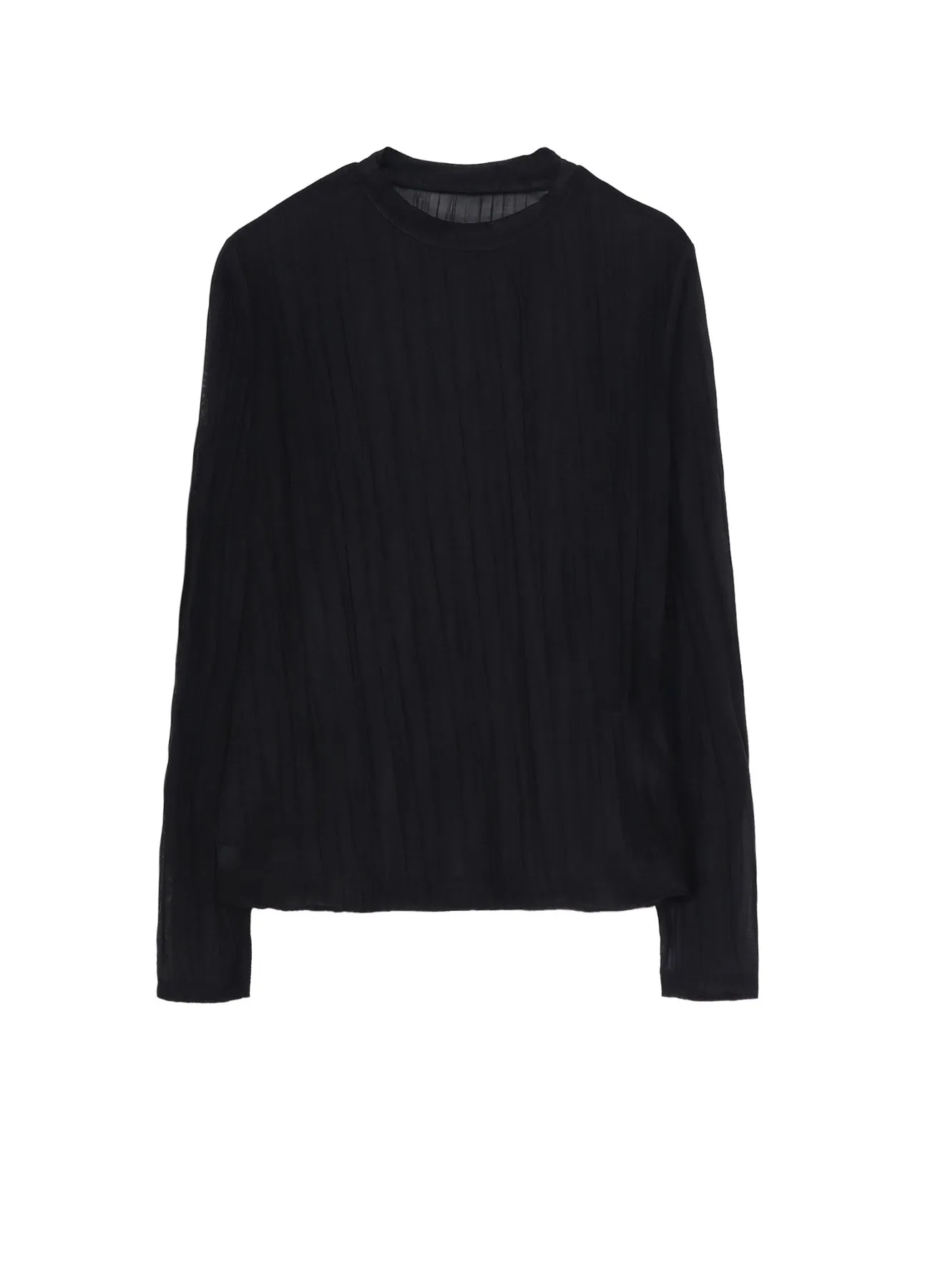 VERTICAL WRINKLE HIGH NECK LONG SLEEVE T sold by Yohji Yamamoto