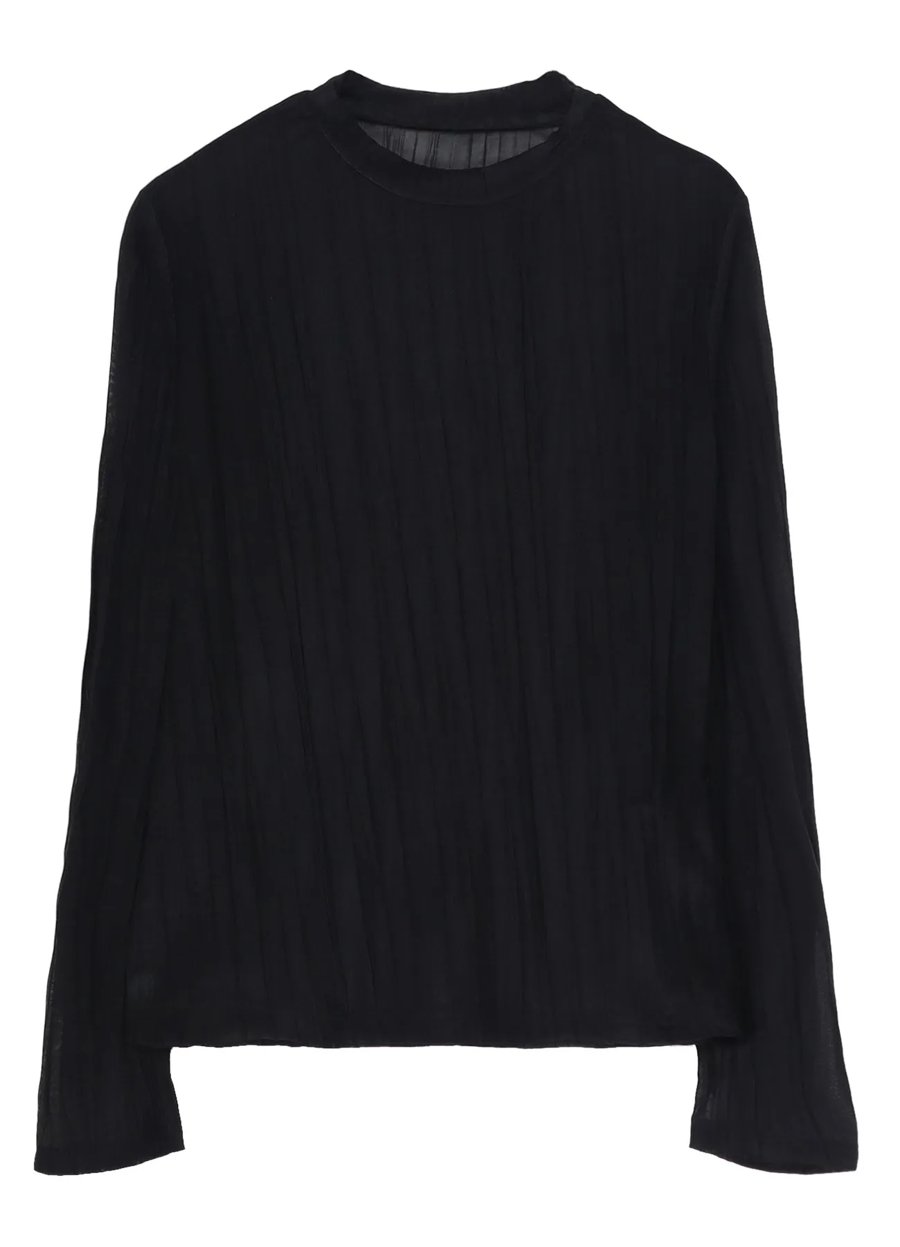 VERTICAL WRINKLE HIGH NECK LONG SLEEVE T sold by Yohji Yamamoto product image thumbnail 2