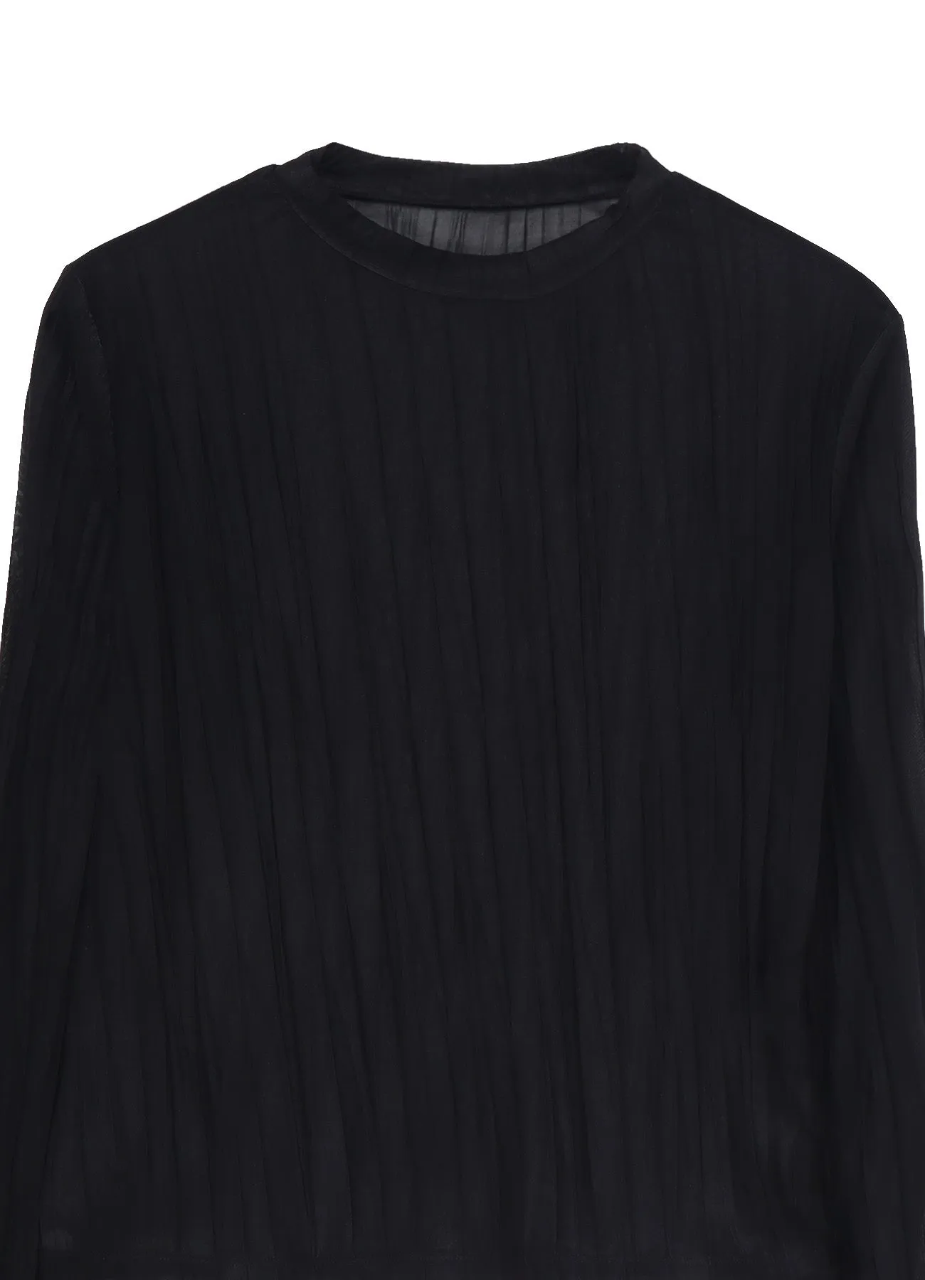 VERTICAL WRINKLE HIGH NECK LONG SLEEVE T sold by Yohji Yamamoto product image thumbnail 4