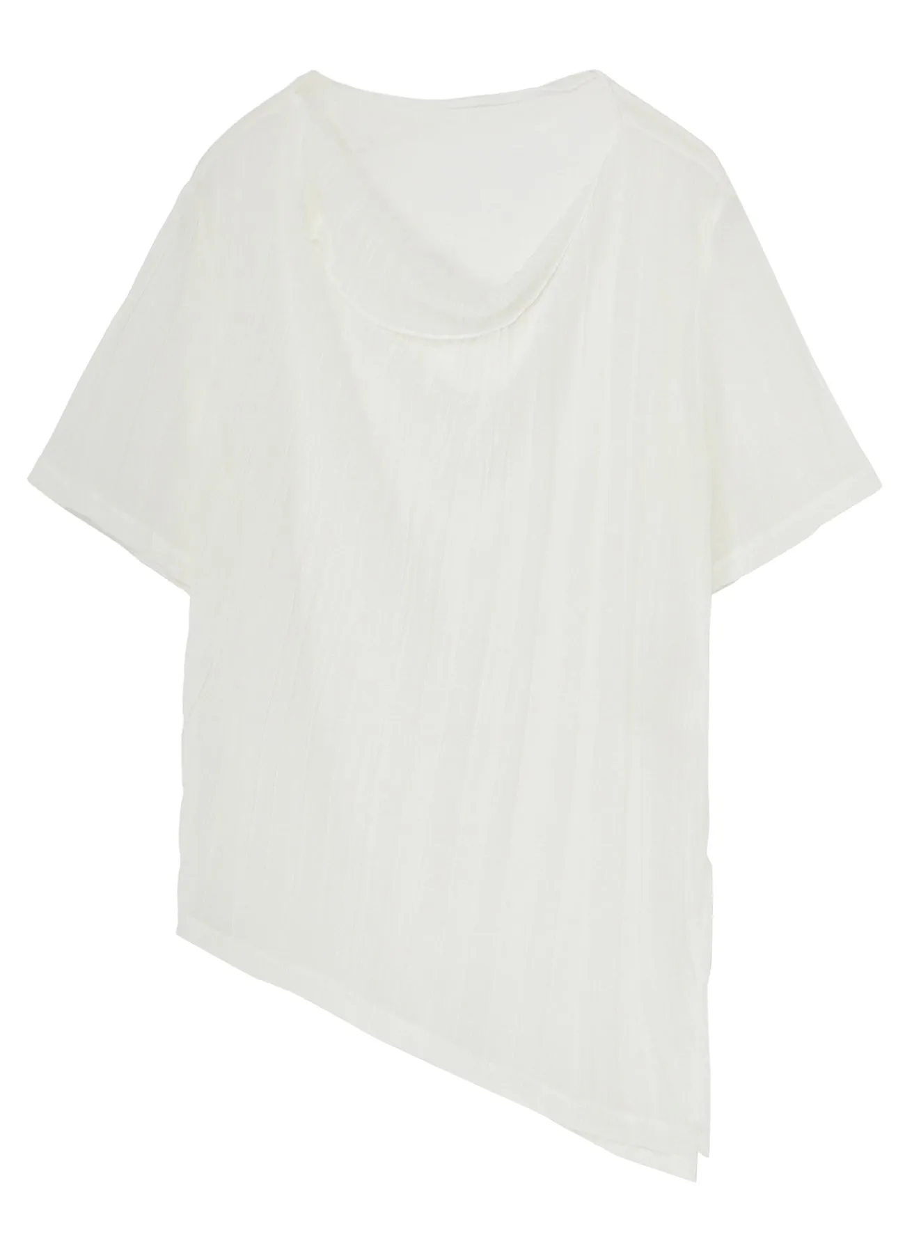 VERTICAL WRINKLE FLIPPED COLLAR T sold by Yohji Yamamoto product image thumbnail 2