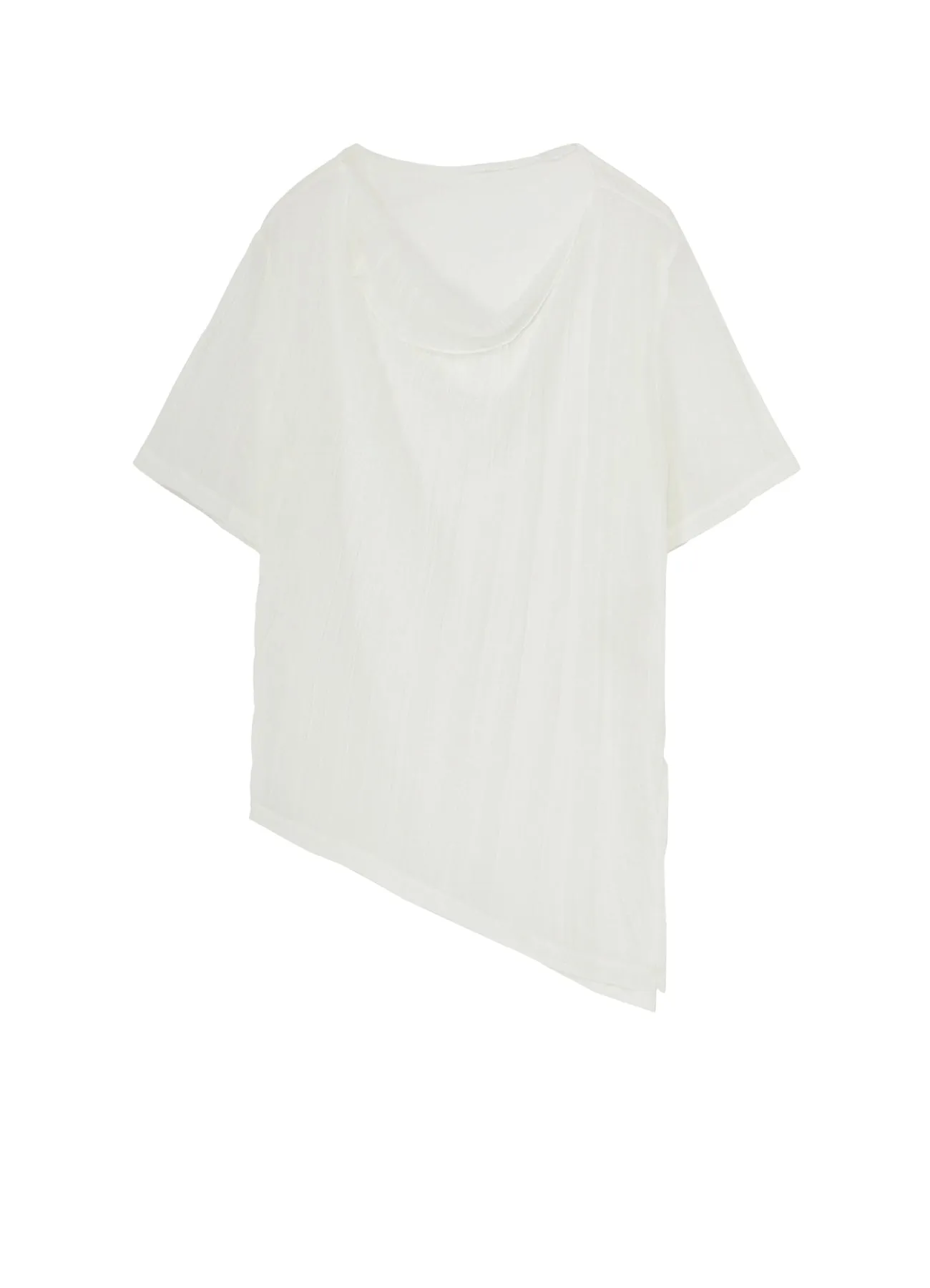 VERTICAL WRINKLE FLIPPED COLLAR T sold by Yohji Yamamoto