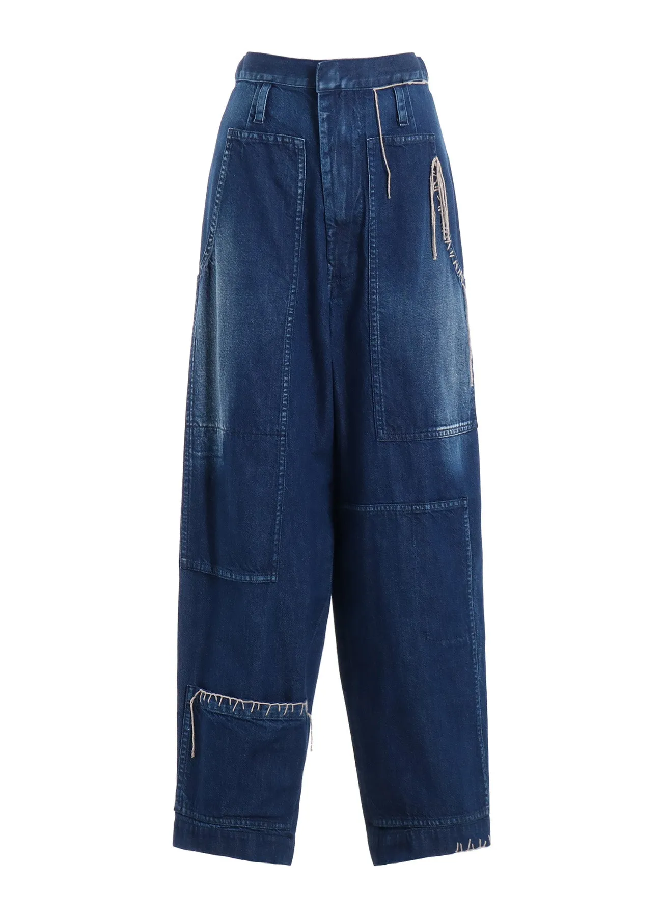 SPOTTED DENIM PATCHED-POCKET PANTS sold by Yohji Yamamoto product image thumbnail 2
