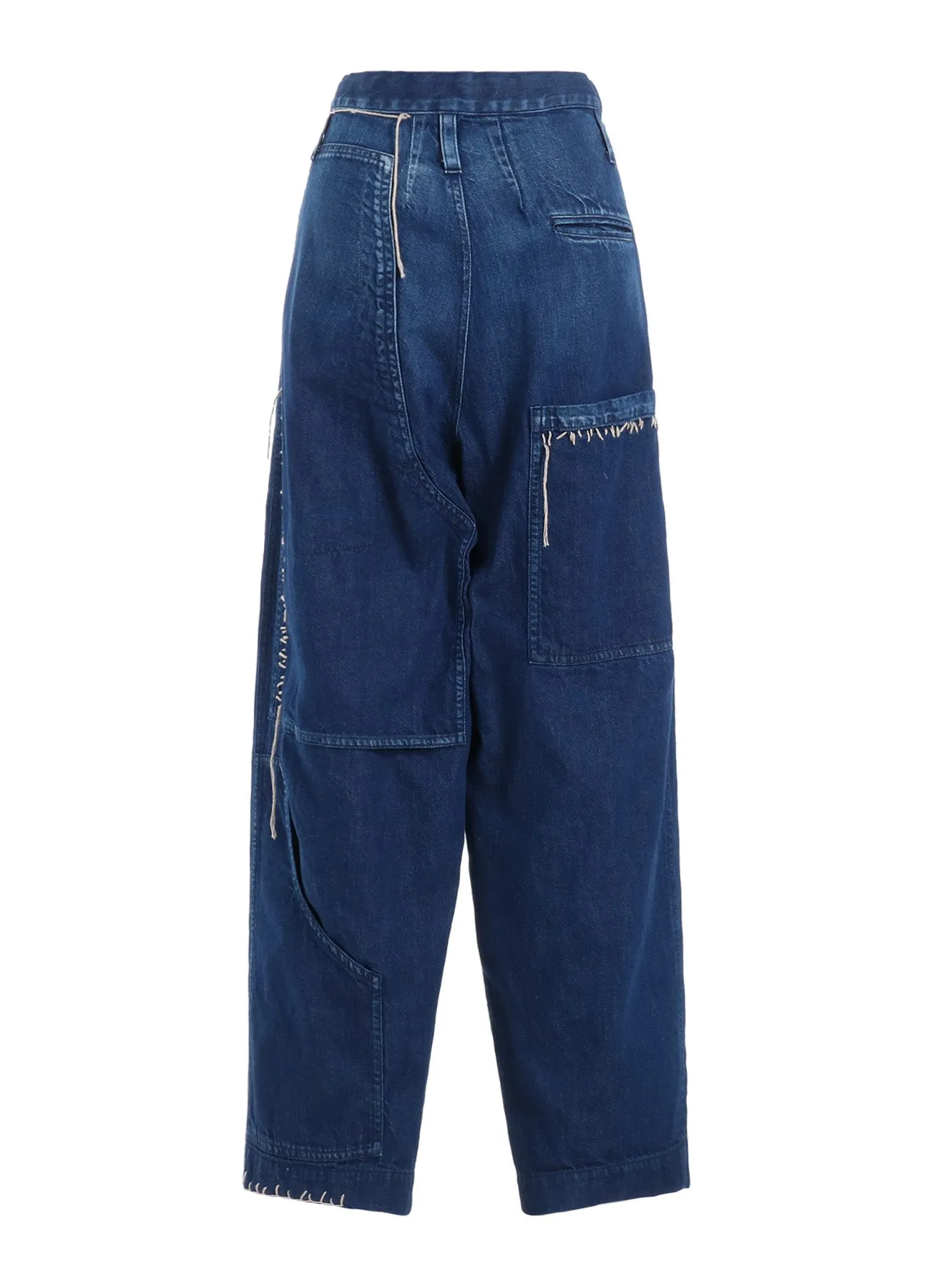 SPOTTED DENIM PATCHED-POCKET PANTS sold by Yohji Yamamoto product image thumbnail 3
