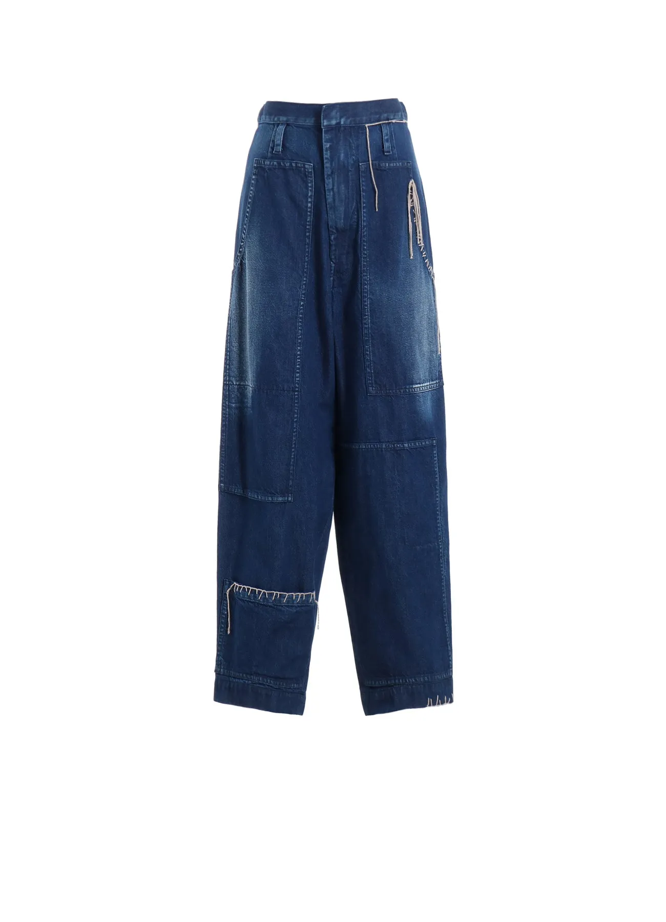 SPOTTED DENIM PATCHED-POCKET PANTS sold by Yohji Yamamoto