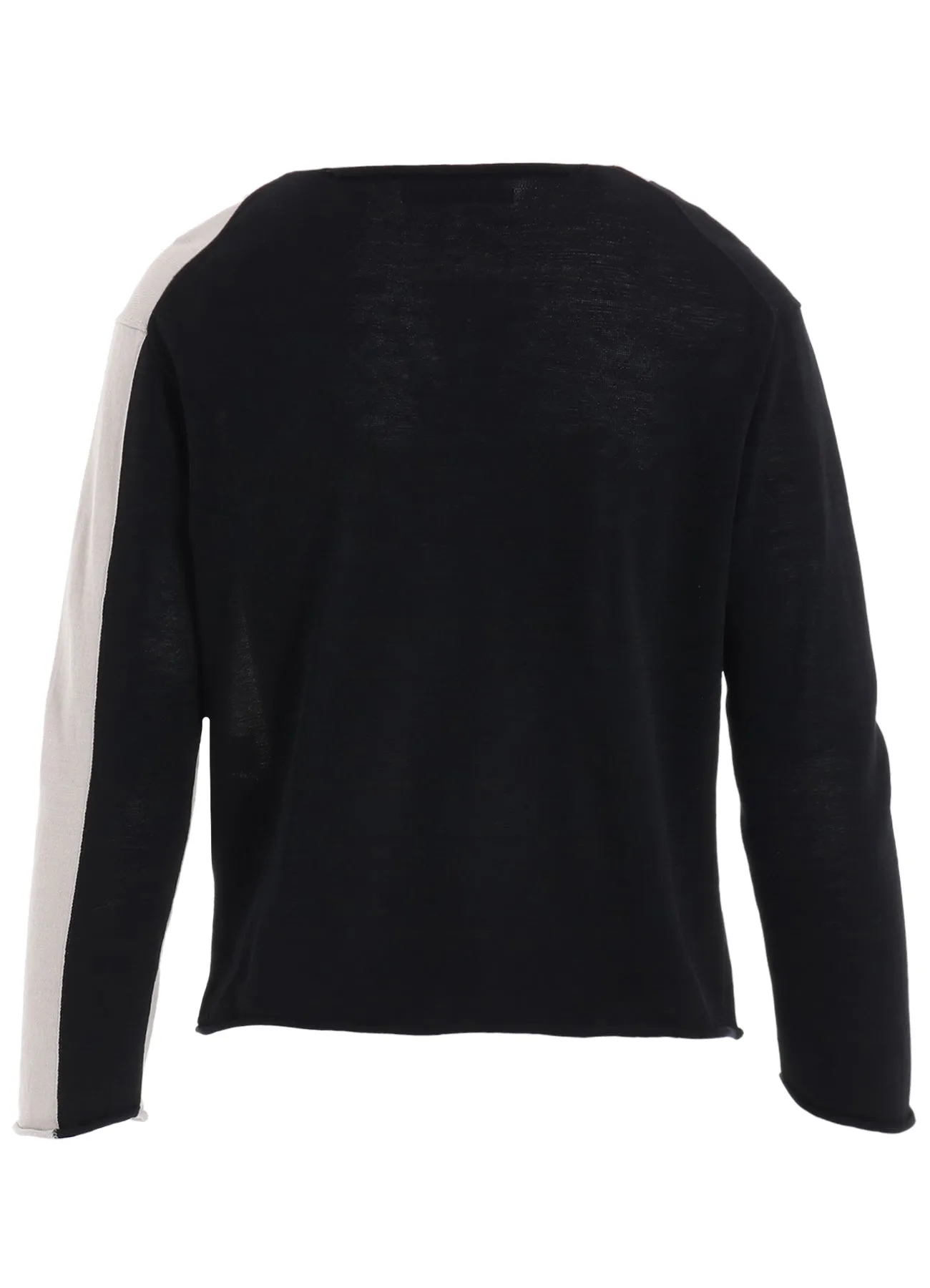 MULTI COLOR INTARSIA ROUND NECK LONG SLEEVE PULLOVER sold by Yohji Yamamoto product image thumbnail 4