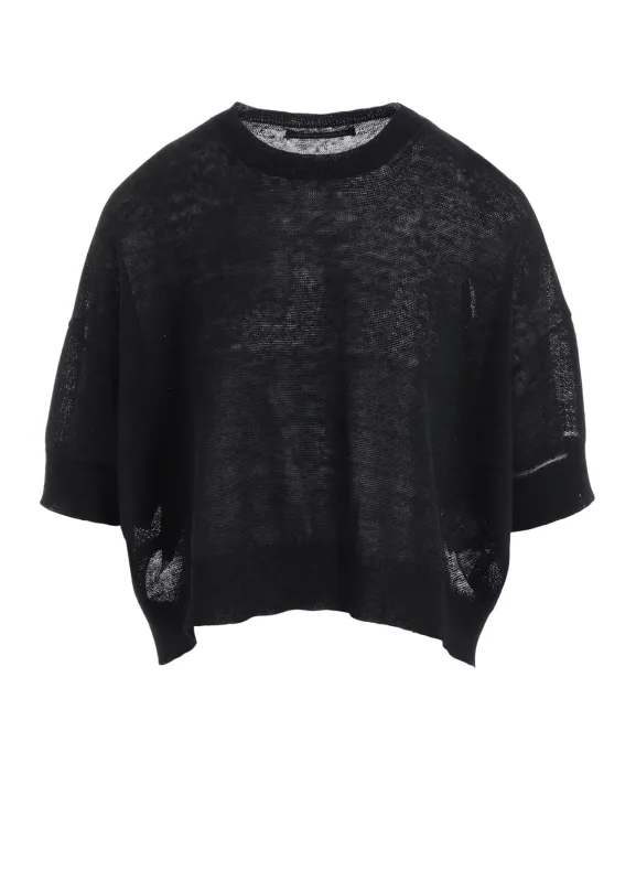 PLATING JERSEY SHEER HALF SLEEVE PULLOVER sold by Yohji Yamamoto